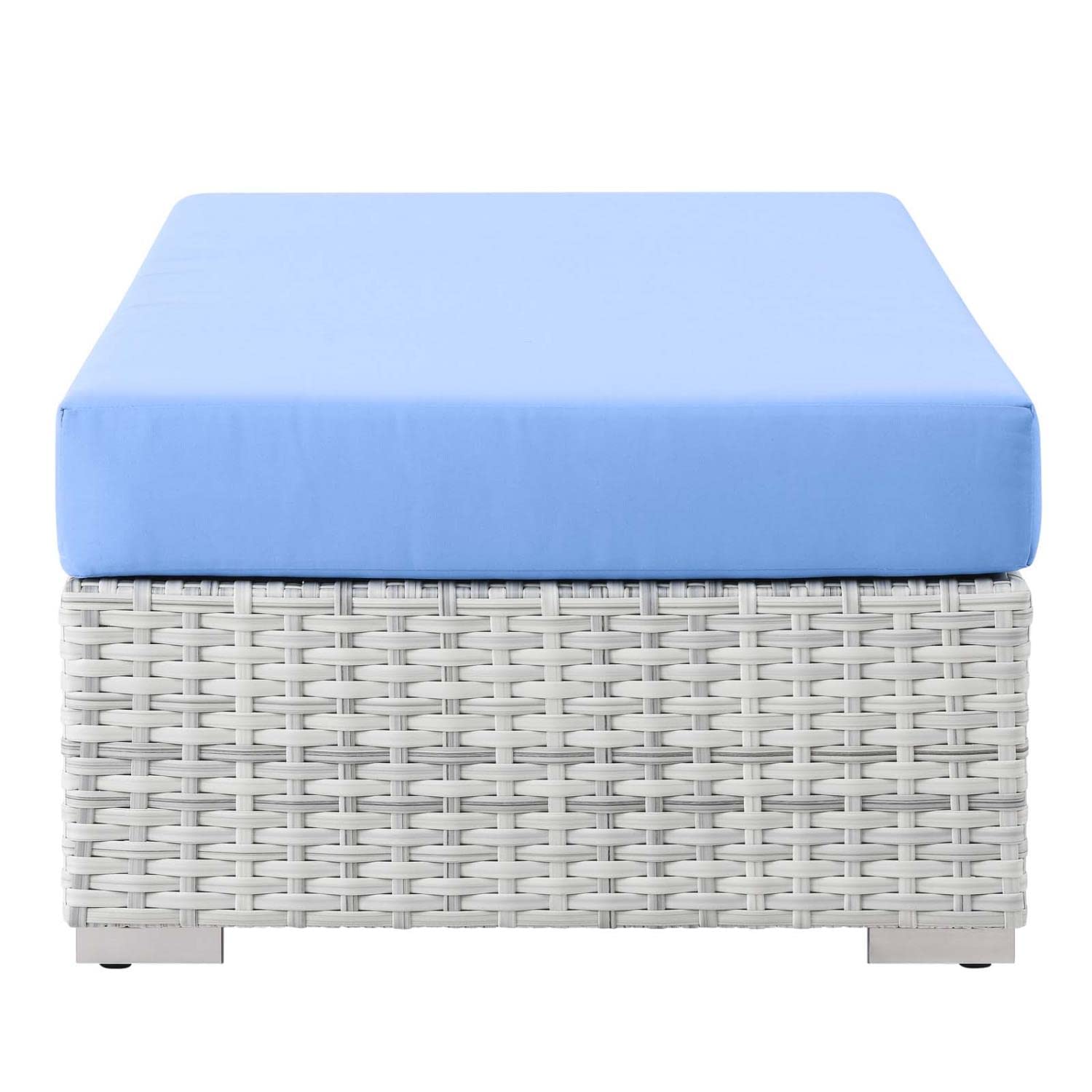 Modway EEI-4308-LGR-LBU Light Gray & Light Blue Storage Ottoman Bench - Perfect for Living Room, Bedroom & Home Decor