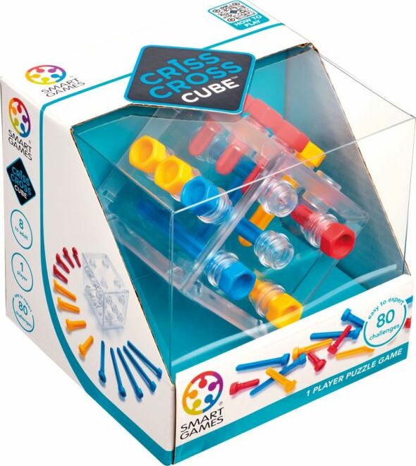 Criss Cross Cube - 3D Puzzle Brain Teaser for Kids & Adults - Perfect for Stress Relief, Office Desk Decor & Family Game Night