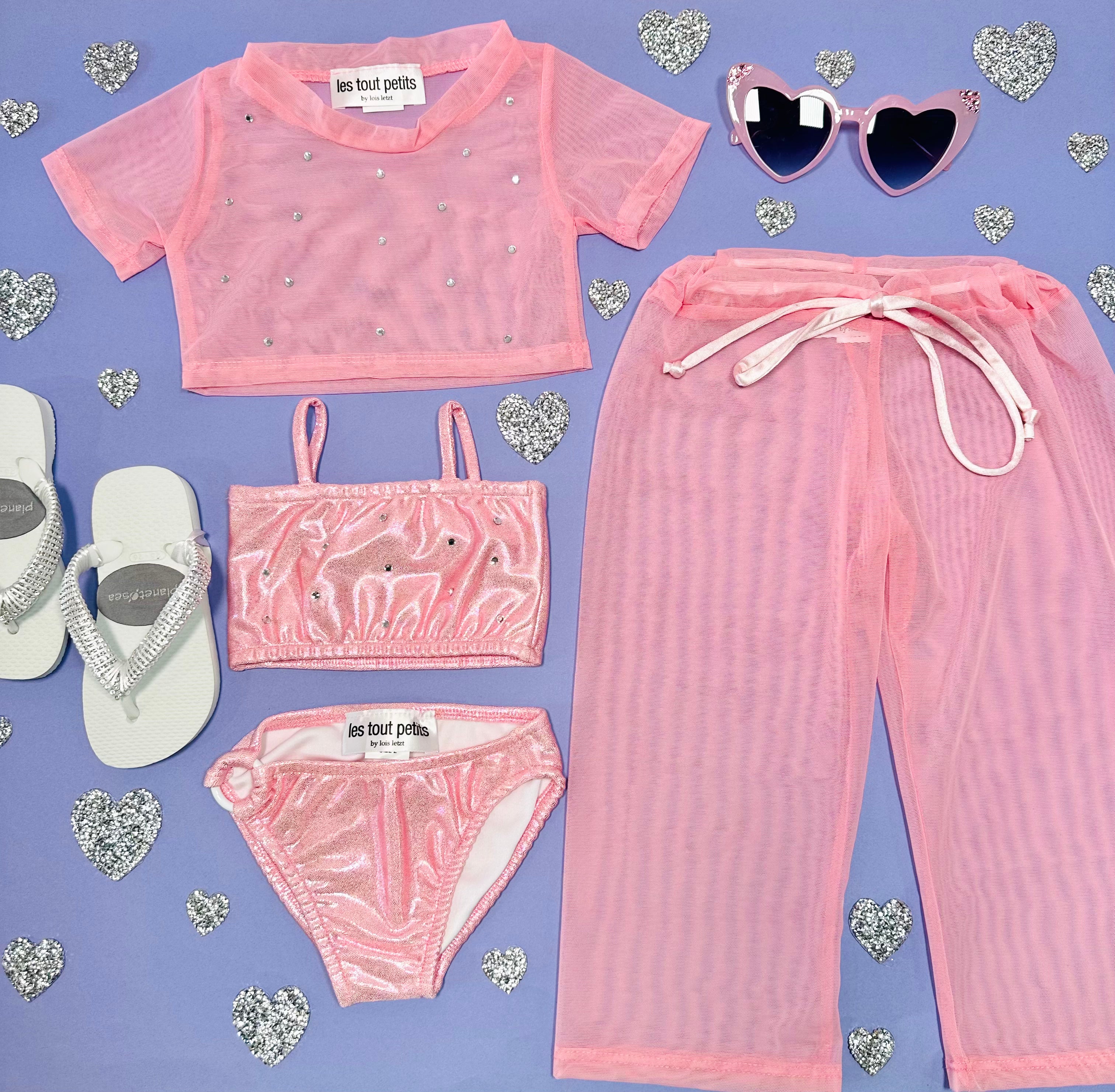 Crystal Stone Mesh Top and Pants Set for Women | Trendy Two-Piece Outfit | Perfect for Parties, Night Out & Summer Fashion
