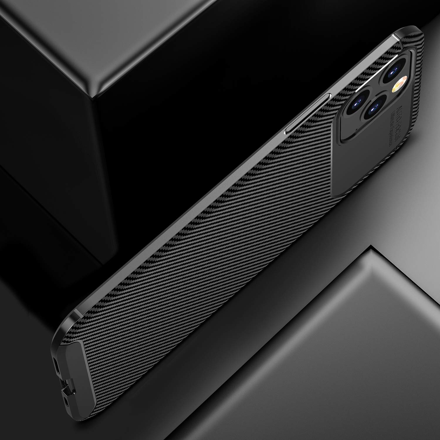 Carbon Fiber iPhone 12 Pro Max Case (6.7 Inch) - Anti-Scratch Shockproof Protective Cover with Premium Texture Design | Perfect for Daily Use, Travel & Outdoor Activities (Carbon Coffee)