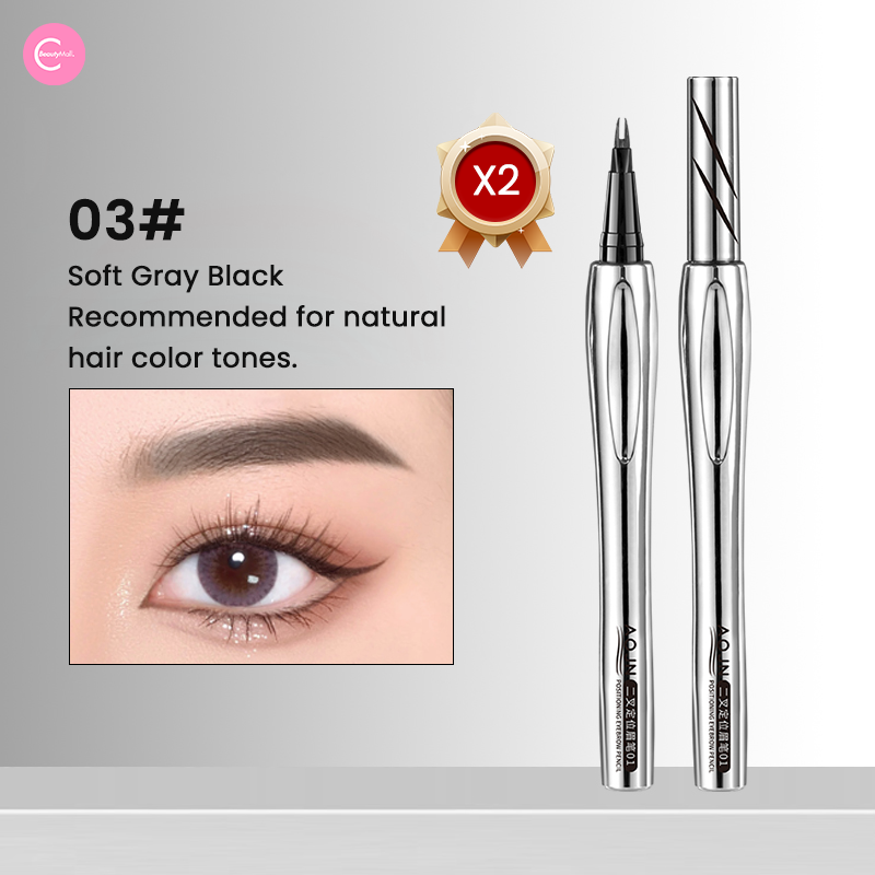 AOJN Dual Tip Liquid Brow Pen - Waterproof Eyebrow Pencil for Precise & Natural Brows - Perfect for Everyday Makeup & Professional Use