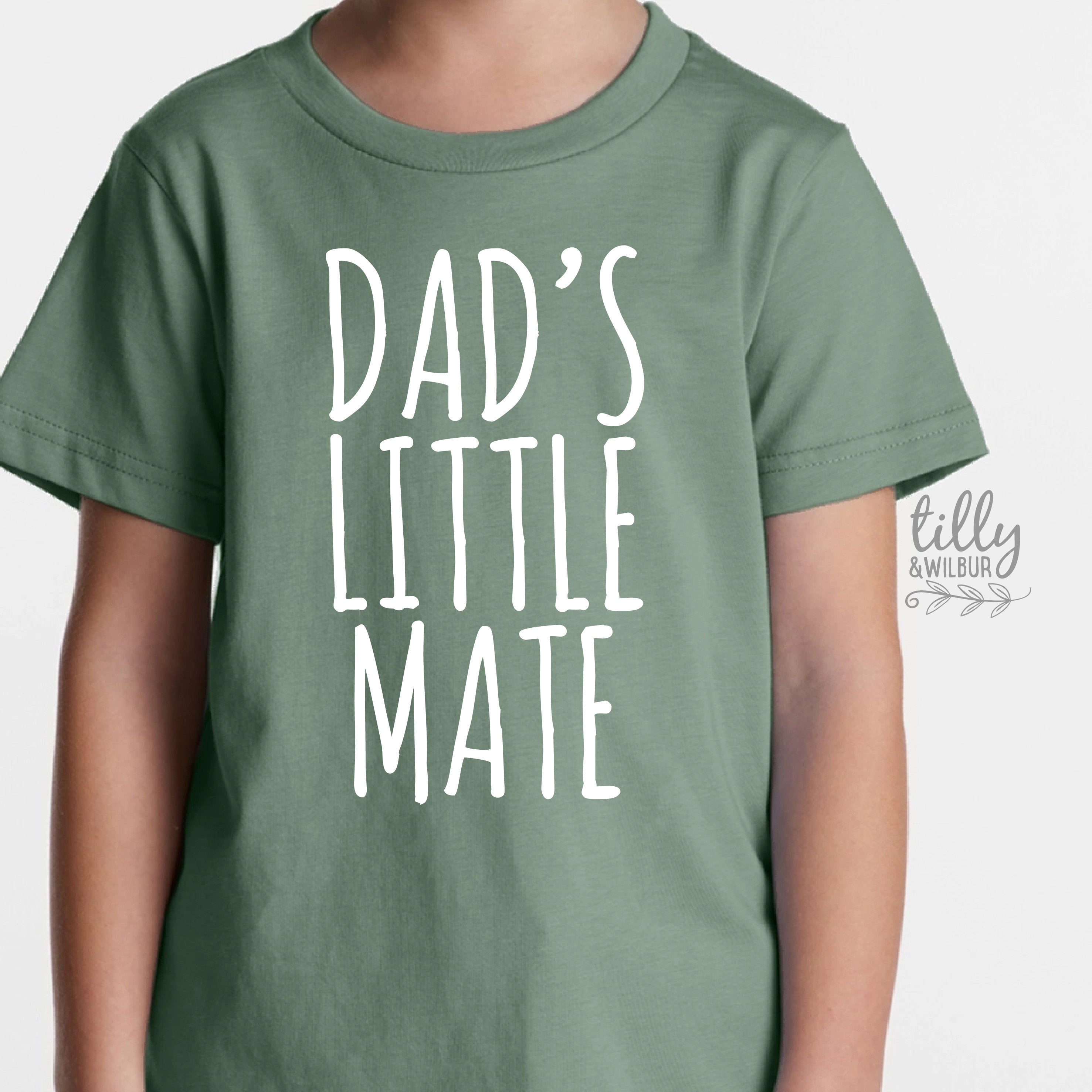 Dad's Little Mate T-Shirt - Cute Father & Son Matching Outfits for Family Photos & Special Occasions