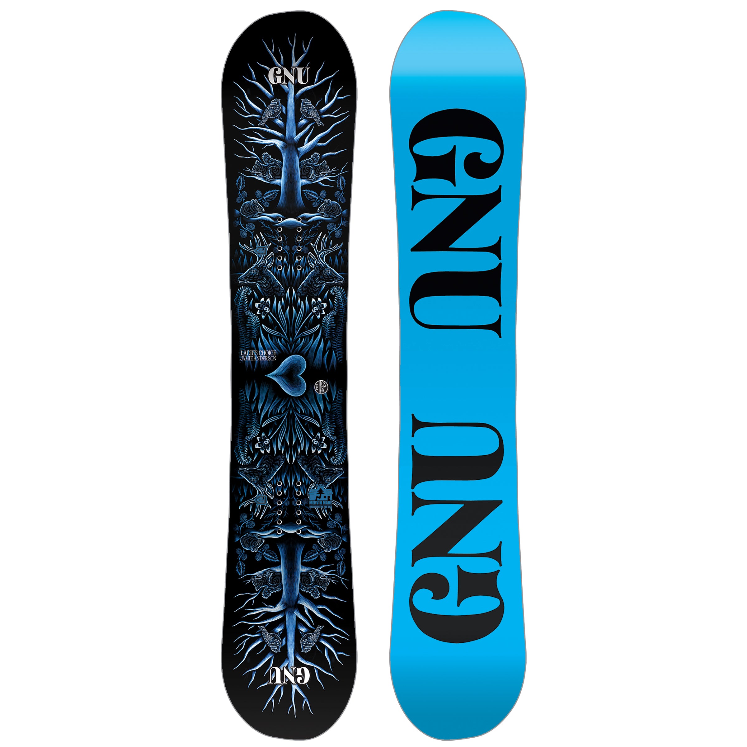GNU Women's Choice Snowboard 2025 - All-Mountain Freestyle Snowboard for Women | Perfect for Park, Powder & Freeriding | Best for Intermediate to Advanced Riders