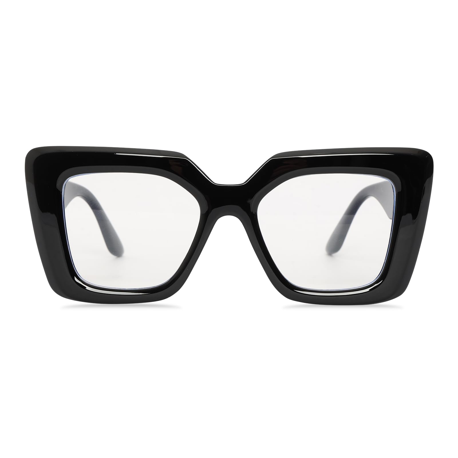 Blue Light Blocking Glasses for Women & Men - Oversized Square Frame for Work & Screen Use