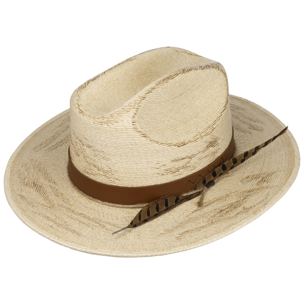 JJ Hats Authentic Mexican Palm Straw Hat - Breathable Wide Brim Sun Hat for Women & Men - Perfect for Beach, Gardening, and Outdoor Adventures
