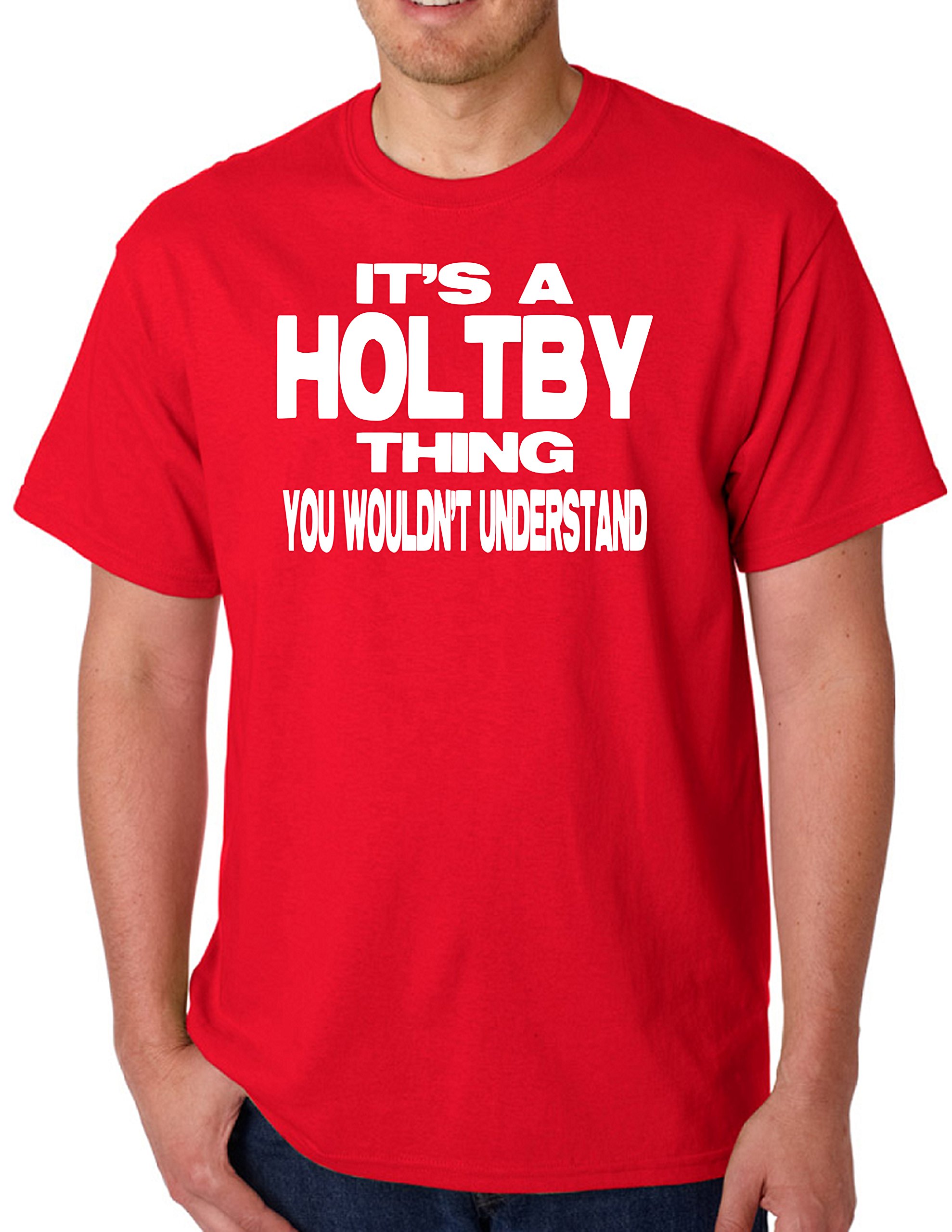 Holtby Red T-Shirt for Men & Women | Soft Cotton Comfort Fit Tee | Casual Wear, Gym, Travel & Everyday Outfits