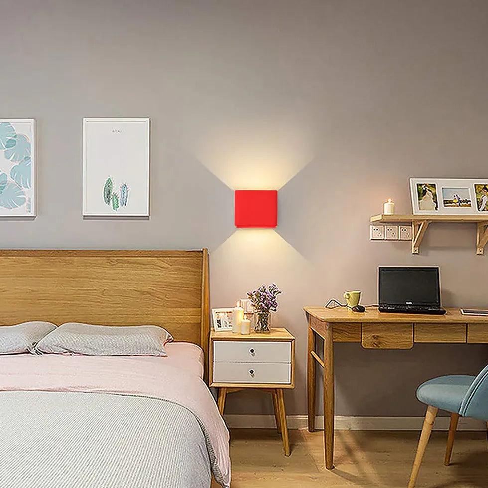 Modern Yellow LED Wall Light - Up and Down Lighting for Living Room, Bedroom, and Hallway Decor