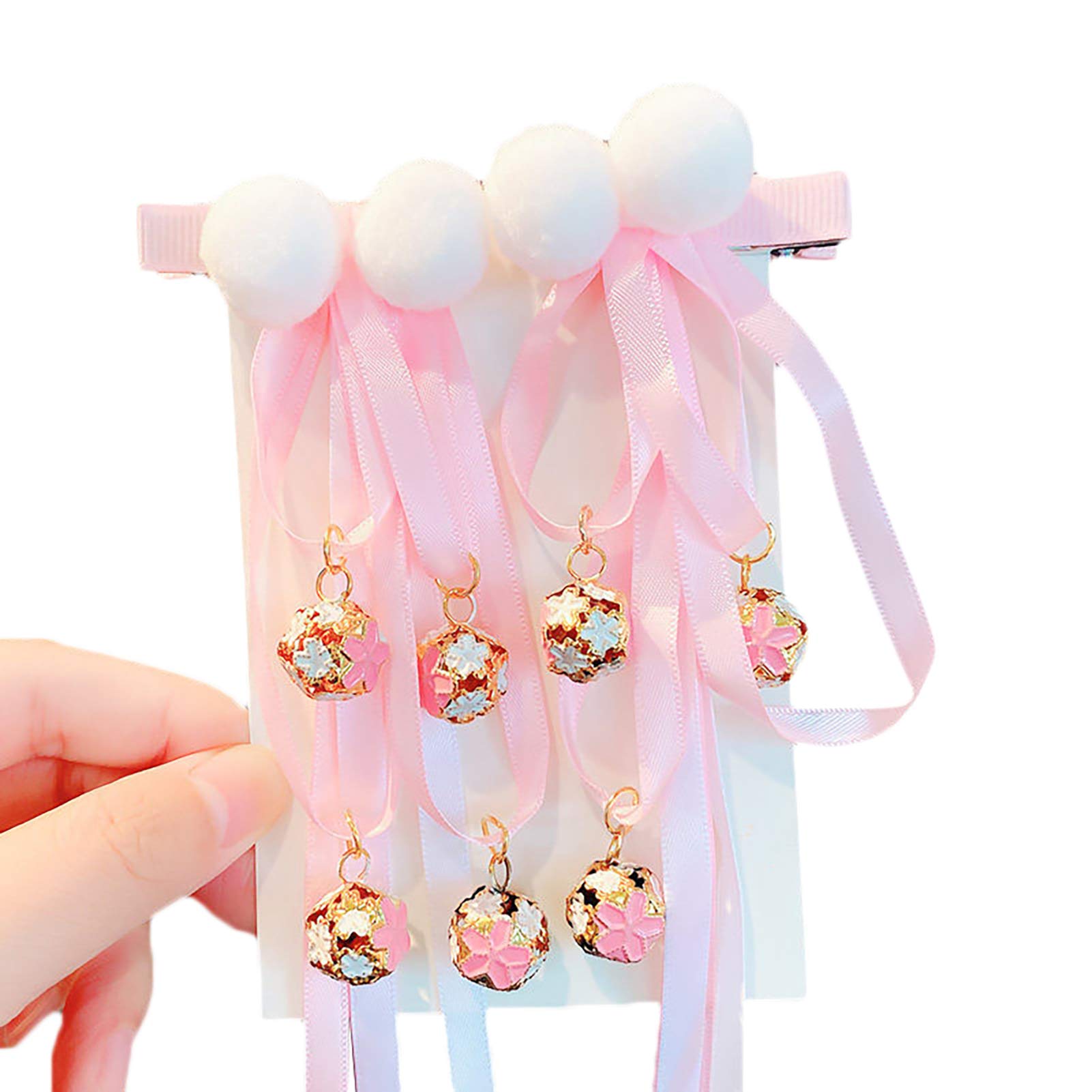 JENPECH Chinese New Year Style Tassel Hair Clips - 2PCS Minimalist Hair Accessories for Women & Girls | Elegant Hairpins for Parties, Weddings & Festive Occasions | Pink Hair Barrettes for Special Events & Daily Wear