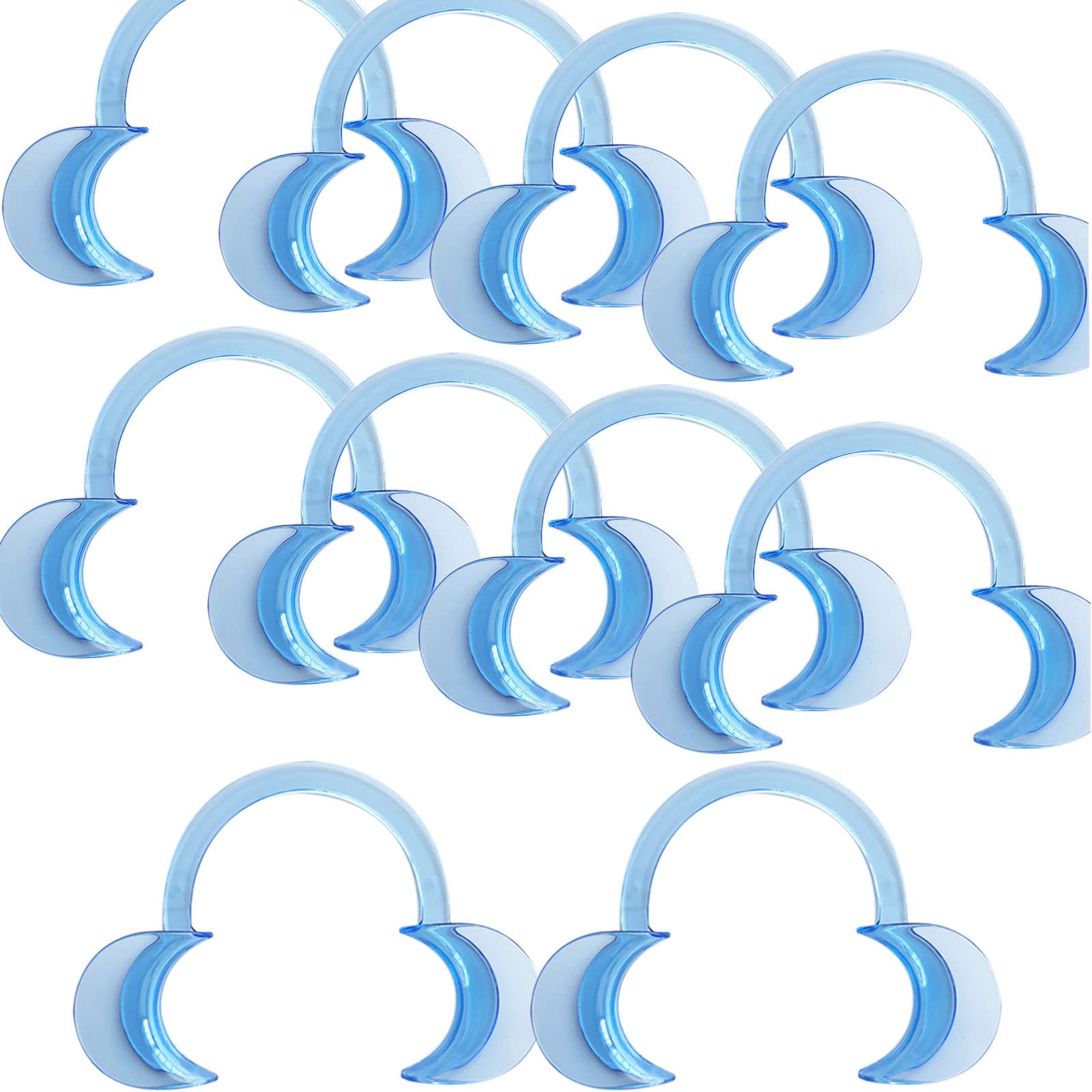 10 Pcs Blue C-Shape Dental Cheek Retractors - Professional Mouth Openers & Lip Retractors for Teeth Whitening, Dental Procedures & Oral Care - Perfect for Dentists, Orthodontists & At-Home Teeth Whitening Kits