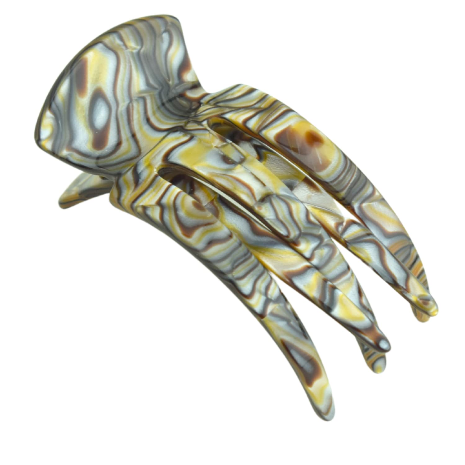French Amie Silver Onyx Gray Pelican 2 3/4