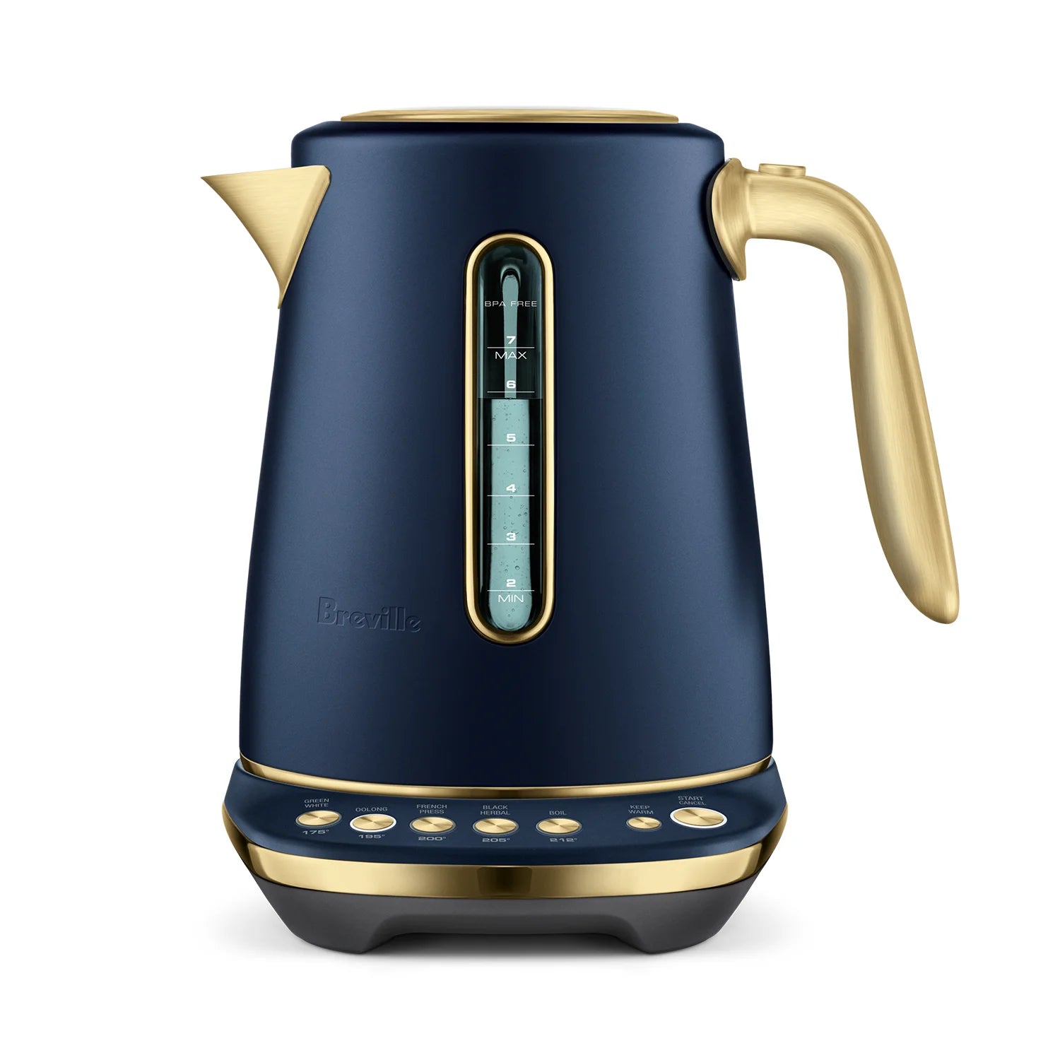 Breville Smart Kettle Luxe - 1.8L Stainless Steel Electric Tea Kettle with Variable Temperature Control & Keep Warm Function (Damson Blue) - Perfect for Home, Office & Tea Enthusiasts
