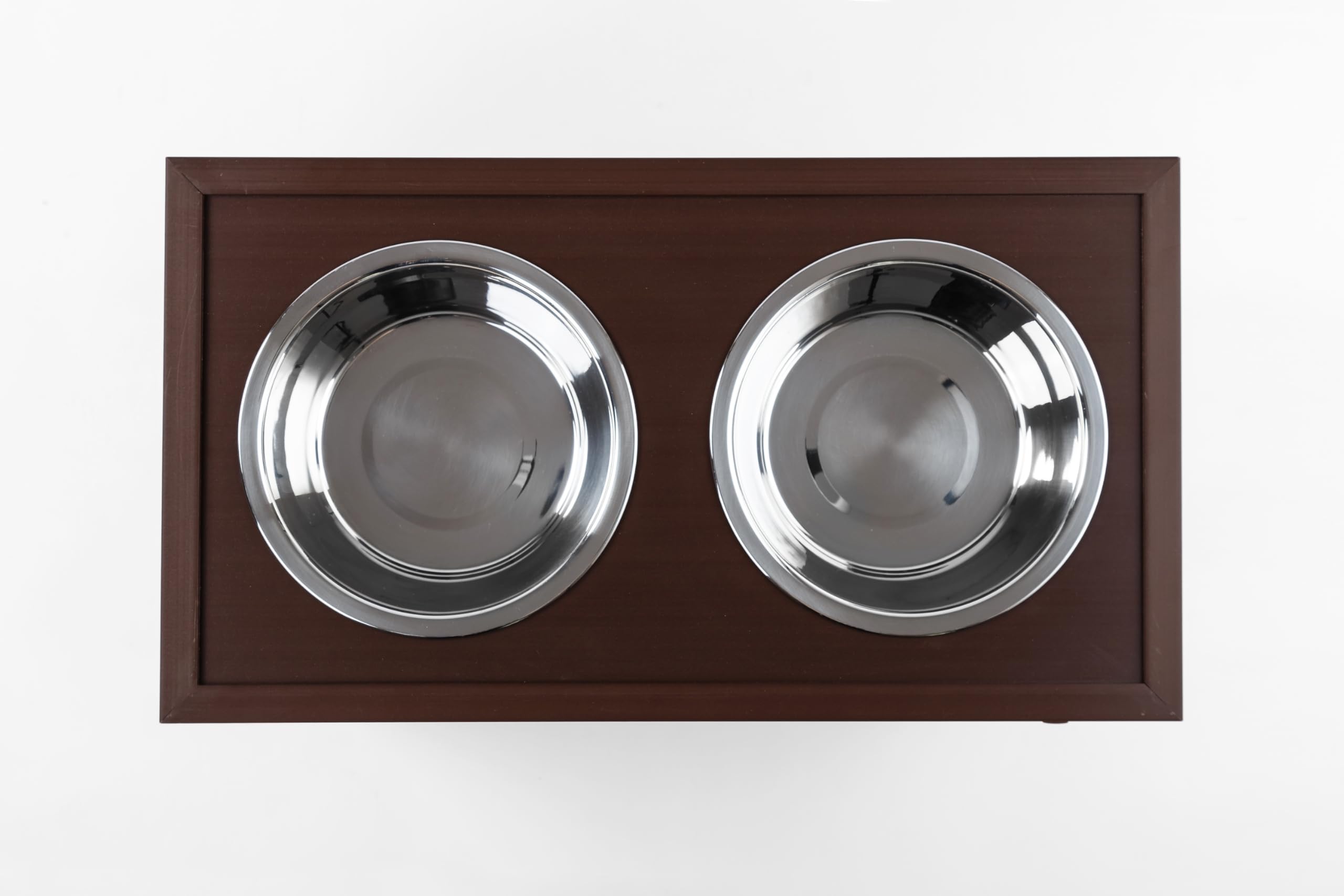 Premium Elevated Dog Feeder with 2 Stainless Steel Bowls & Storage Bin - Adjustable Height for Healthy Posture - Perfect for Large/Small Dogs in Kitchen, Dining Room or Outdoor Feeding Areas