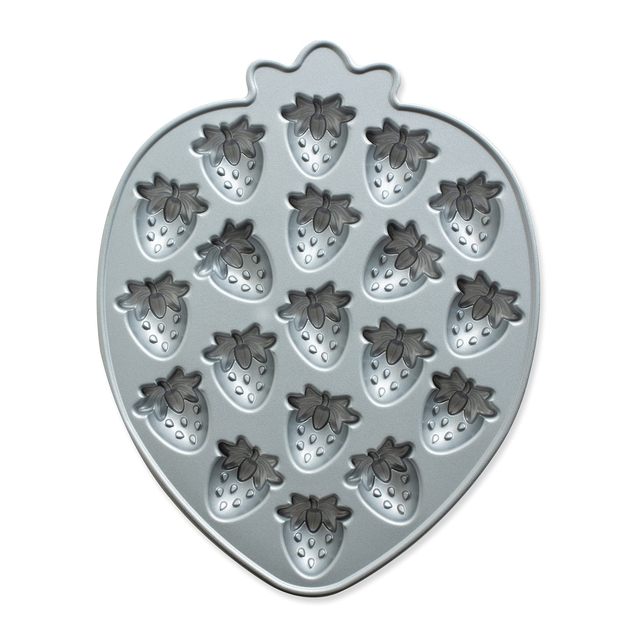 Nordic Ware Strawberry Patch Bites Pan - Non-Stick Mini Cake Pan for Baking Bite-Sized Treats, Perfect for Strawberry Shortcakes, Cupcakes & Party Desserts