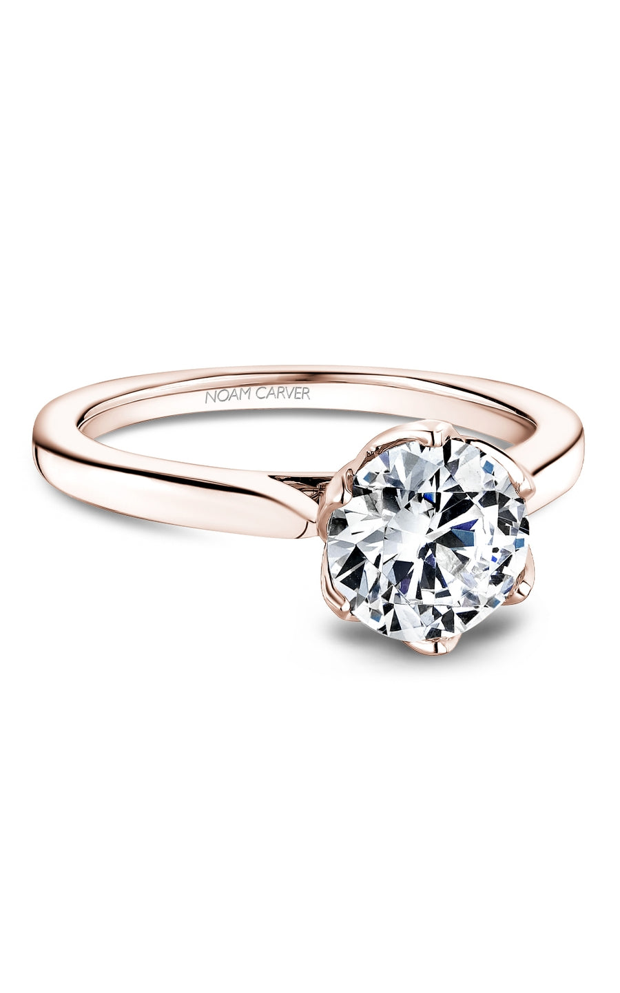 Noam Carver Bridal Engagement Ring R078 01RA - Elegant 14K White Gold Diamond Wedding Ring for Women, Perfect for Proposals, Anniversaries & Special Occasions