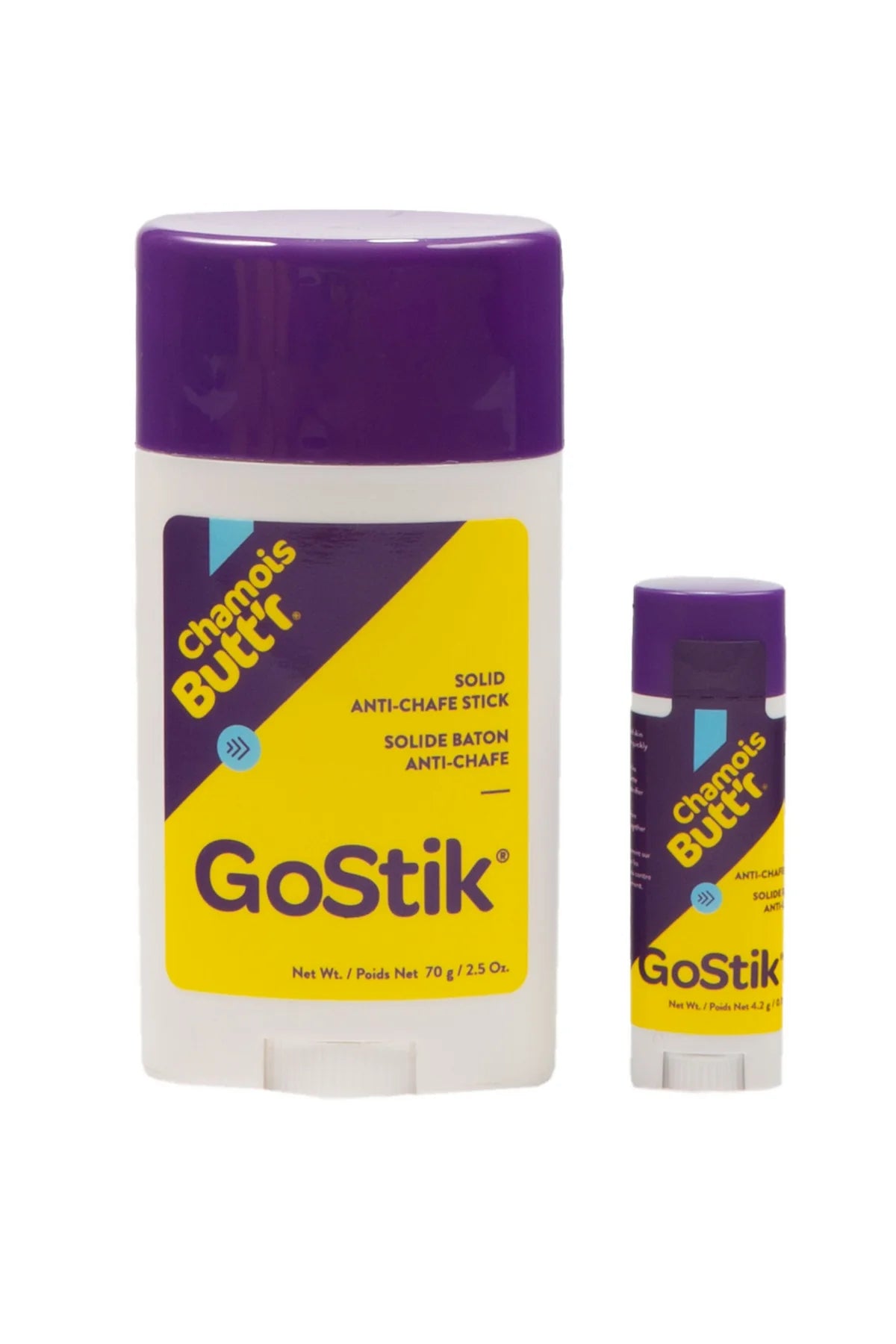 Chamois Butt'R GoStik Solid Anti-Chafe Cream 2.5oz - Prevent Chafing for Cyclists, Runners & Athletes - Long-Lasting Protection for Comfortable Workouts
