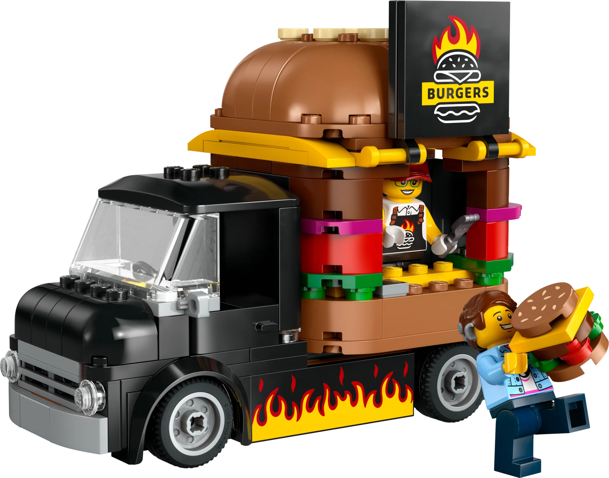 LEGO® City Burger Truck Building Toy Set for Kids - Creative Play & Collectible Model for Birthday Gifts & Home Decoration | Perfect for Pretend Play & City-Themed Adventures