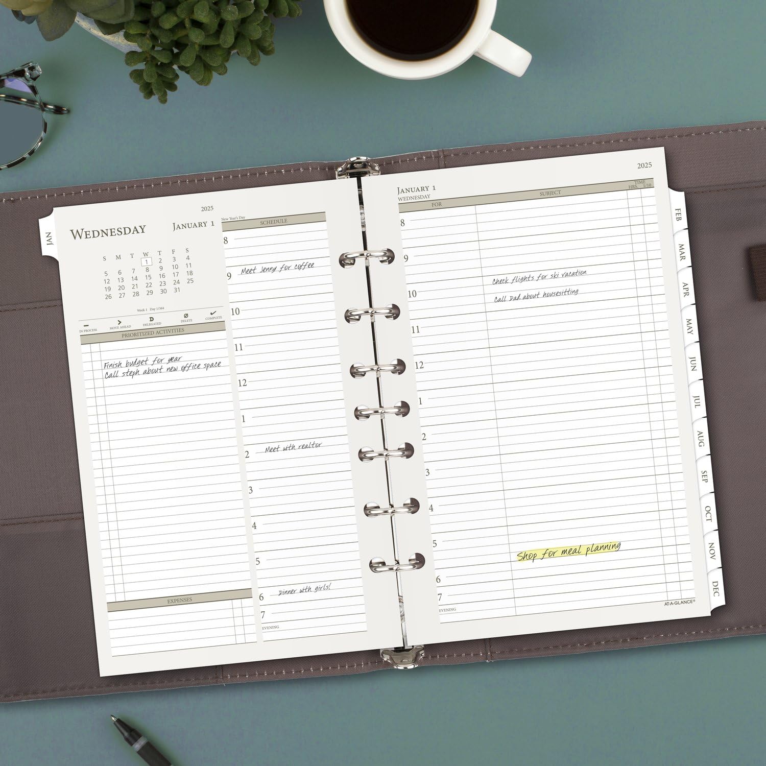 AT-A-GLANCE 2025 Daily & Monthly Planner - 5.5