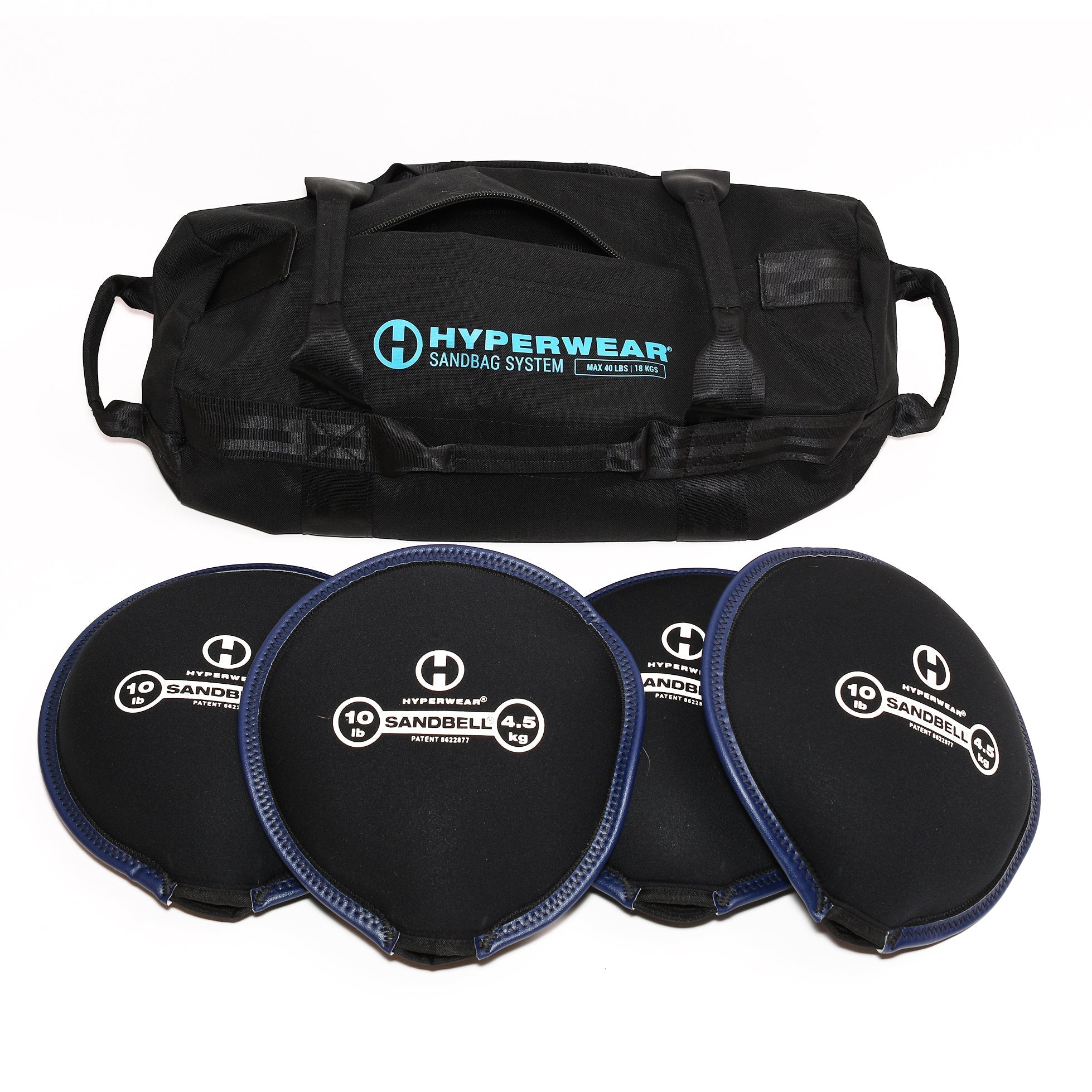 Hyperwear Workout Sandbags & SandBell System - Adjustable Weight Training for Home Gym, CrossFit, and Outdoor Fitness