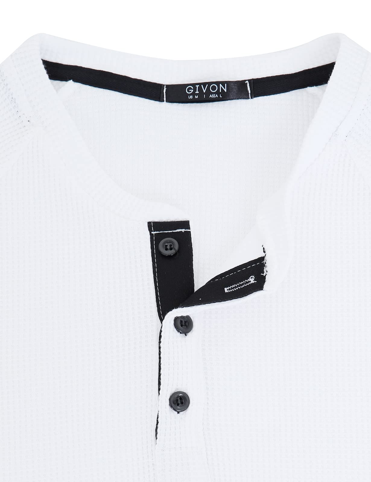 GIVON Men's Slim Fit Casual Lightweight Waffle Henley Shirt - Breathable Long Sleeve Button-Up Top for Everyday Wear, Date Night & Outdoor Activities