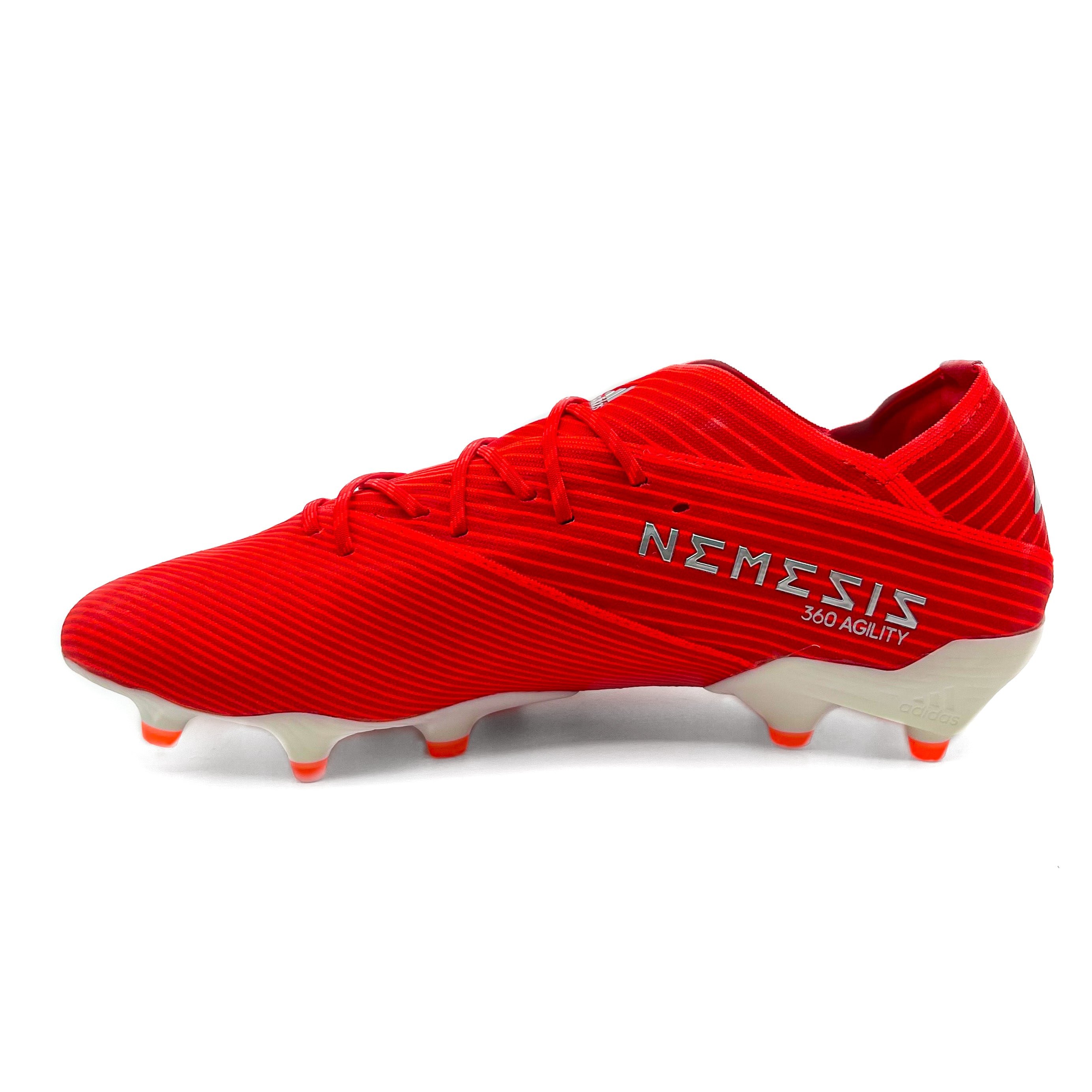 Adidas Nemeziz 19.1 FG Soccer Cleats - Men's Football Shoes in Active Red | Firm Ground Outdoor Playing Surface | Perfect for Matches, Training & Competitive Games