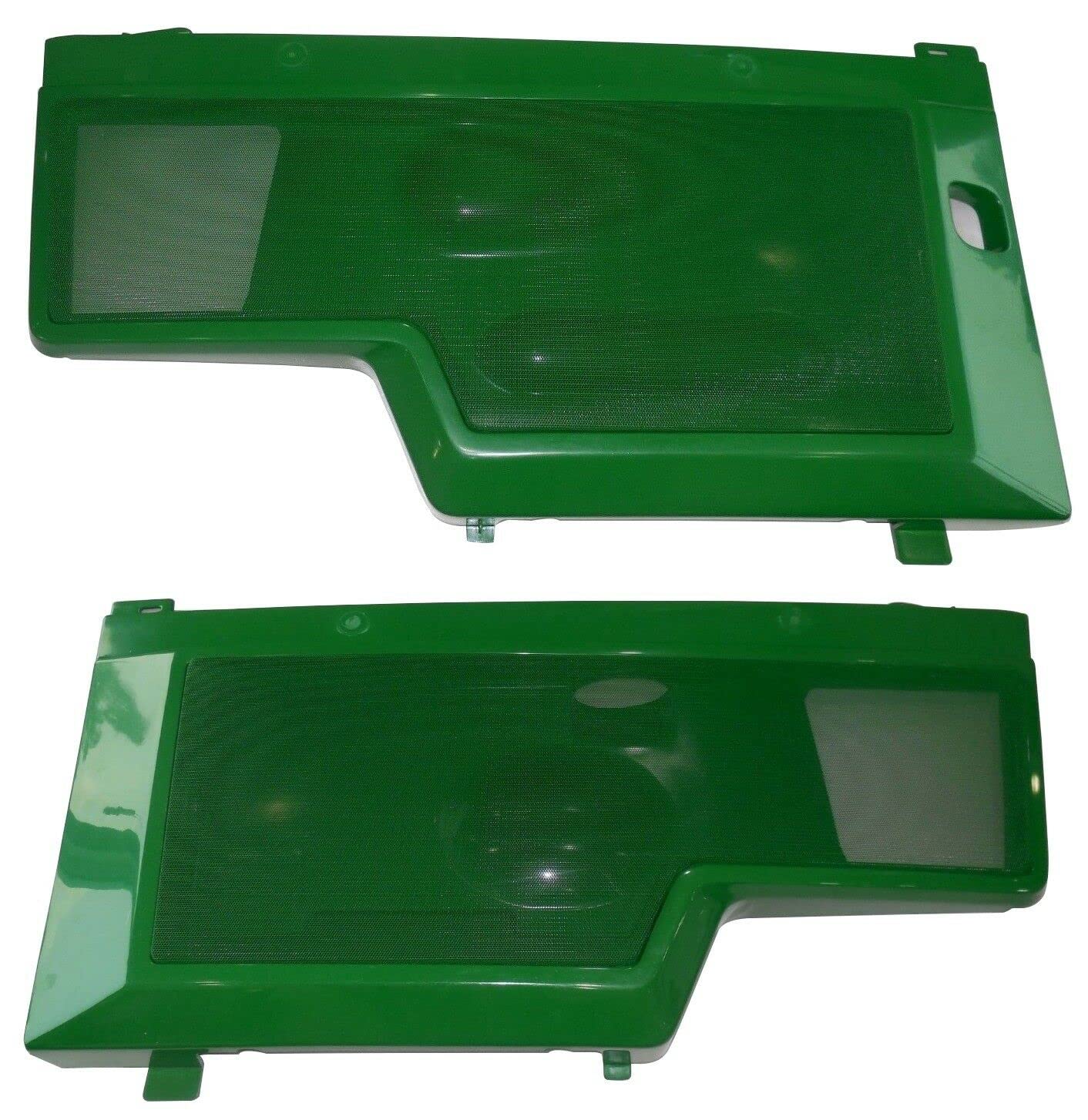 John Deere 445 LH/RH Side Panel & Screen Sticker Set with Retaining Clips AM128982 AM128983 - Perfect for Tractor Restoration & DIY Repairs