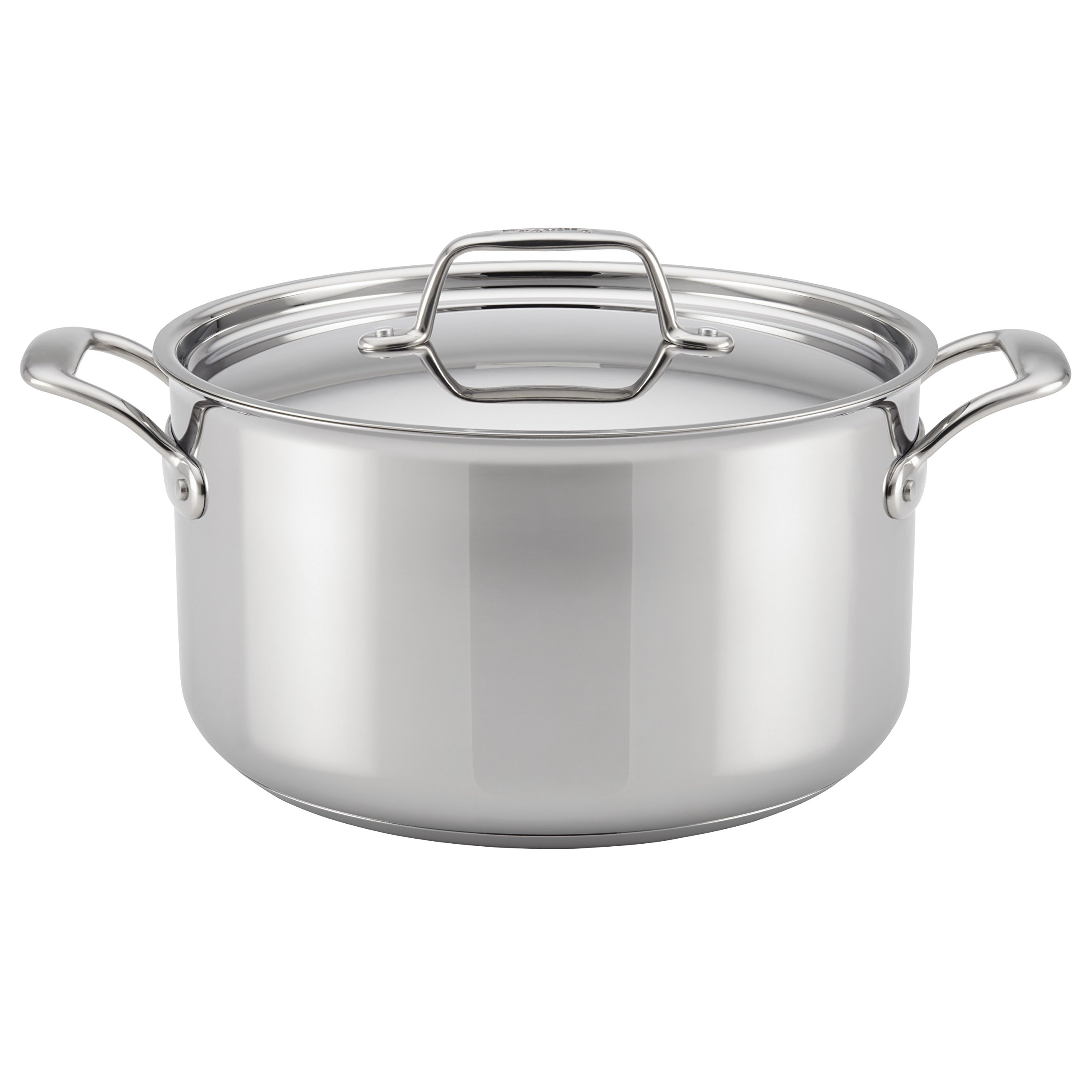 Breville Thermal Pro 8 Quart Stainless Steel Stock Pot with Lid - Silver | Heavy-Duty Cooking Pot for Soups, Stews & Pasta | Commercial & Home Kitchen Use