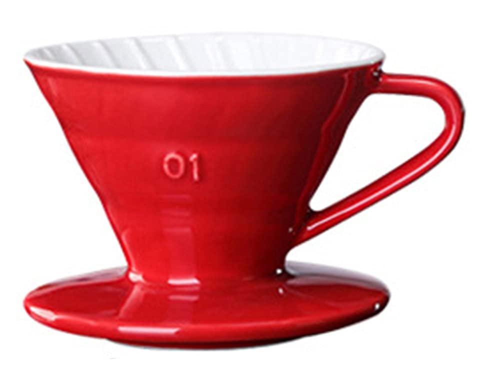 Premium Ceramic Pour Over Coffee Filter - Handcrafted Coffee Dripper for Single Cup Brewing | Perfect for Home, Office & Camping Coffee Lovers