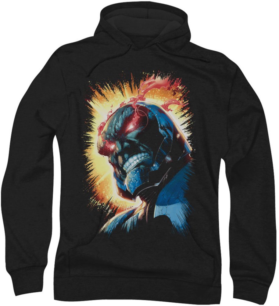Justice League The Darkseid Men's Hoodie - Superhero Graphic Pullover Sweatshirt for Casual Wear, Cosplay & Fan Gifts