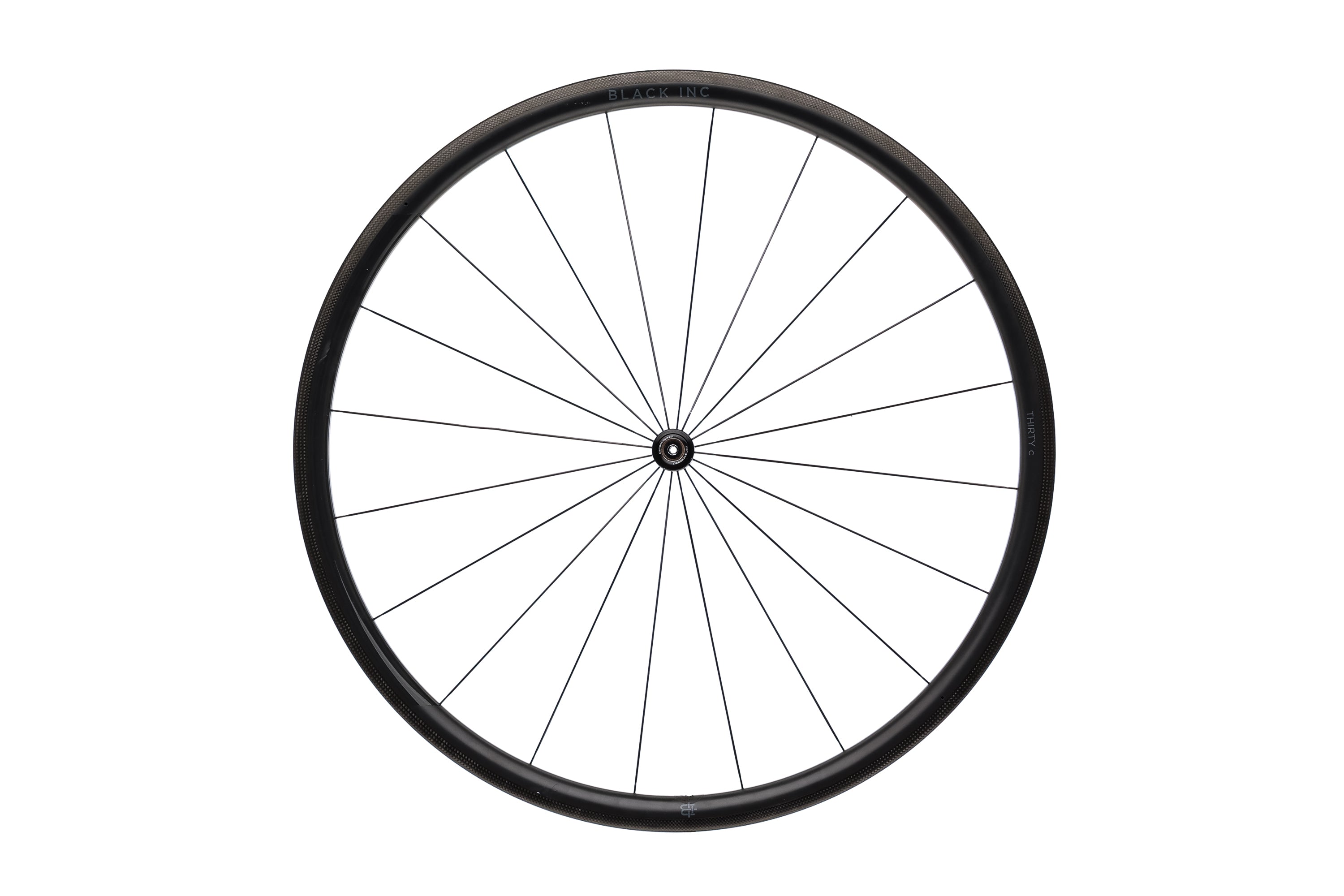 Black Inc. Thirty Carbon Tubeless 700c Front Wheel - Lightweight Aero Road Bike Wheel for Racing & Training | Perfect for Road Cycling, Triathlons & Competitive Riding