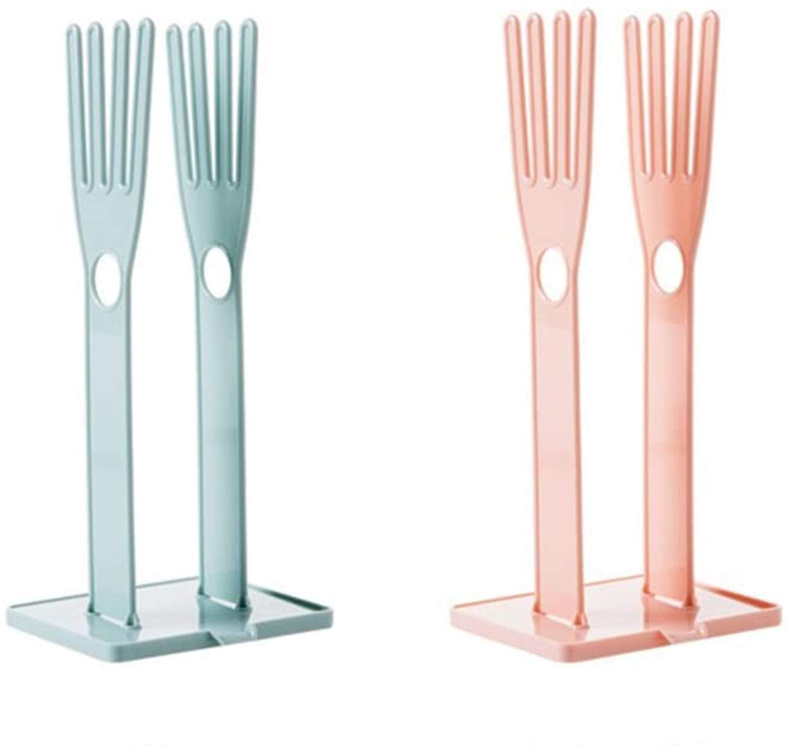 2-Pack Kitchen Rubber Gloves Holder & Drying Rack - Sink Organizer for Dish Towels, Sponges & Cleaning Tools - Space-Saving Bathroom & Kitchen Accessories for Organized Home