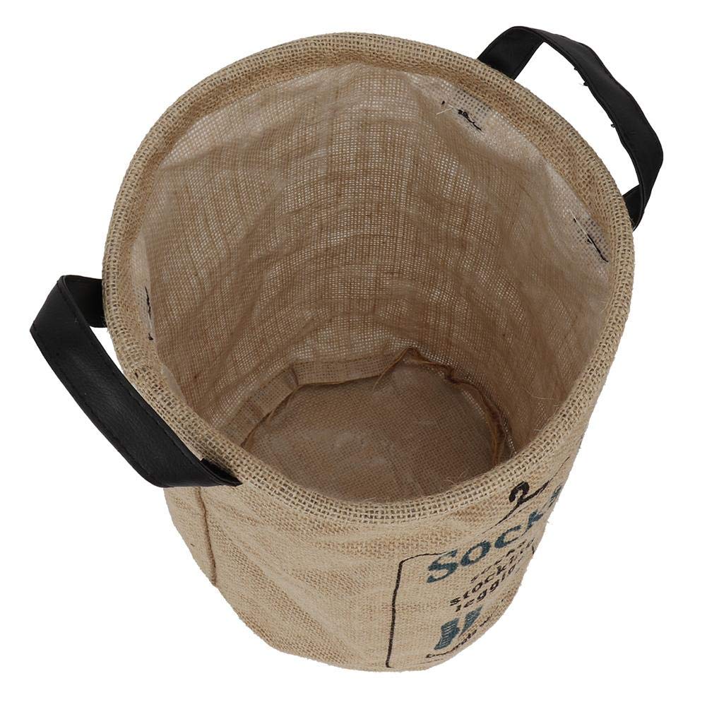 Tgoon Japanese Style Jute Laundry Basket - Eco-Friendly Woven Storage Hamper for Clothes, Socks & Home Organization | Durable & Stylish for Bedroom, Bathroom & Laundry Room