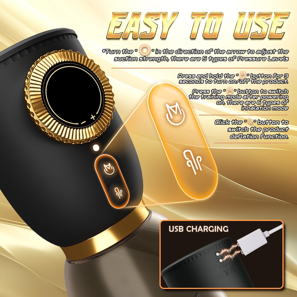Electric Penis Pump for Men - 6 Training Modes & 5 Suction Intensities Male Enhancement Vacuum Pump, Penis Extender & Masturbator Air Pressure Sex Toy - Perfect for Solo Play & Couples Intimacy