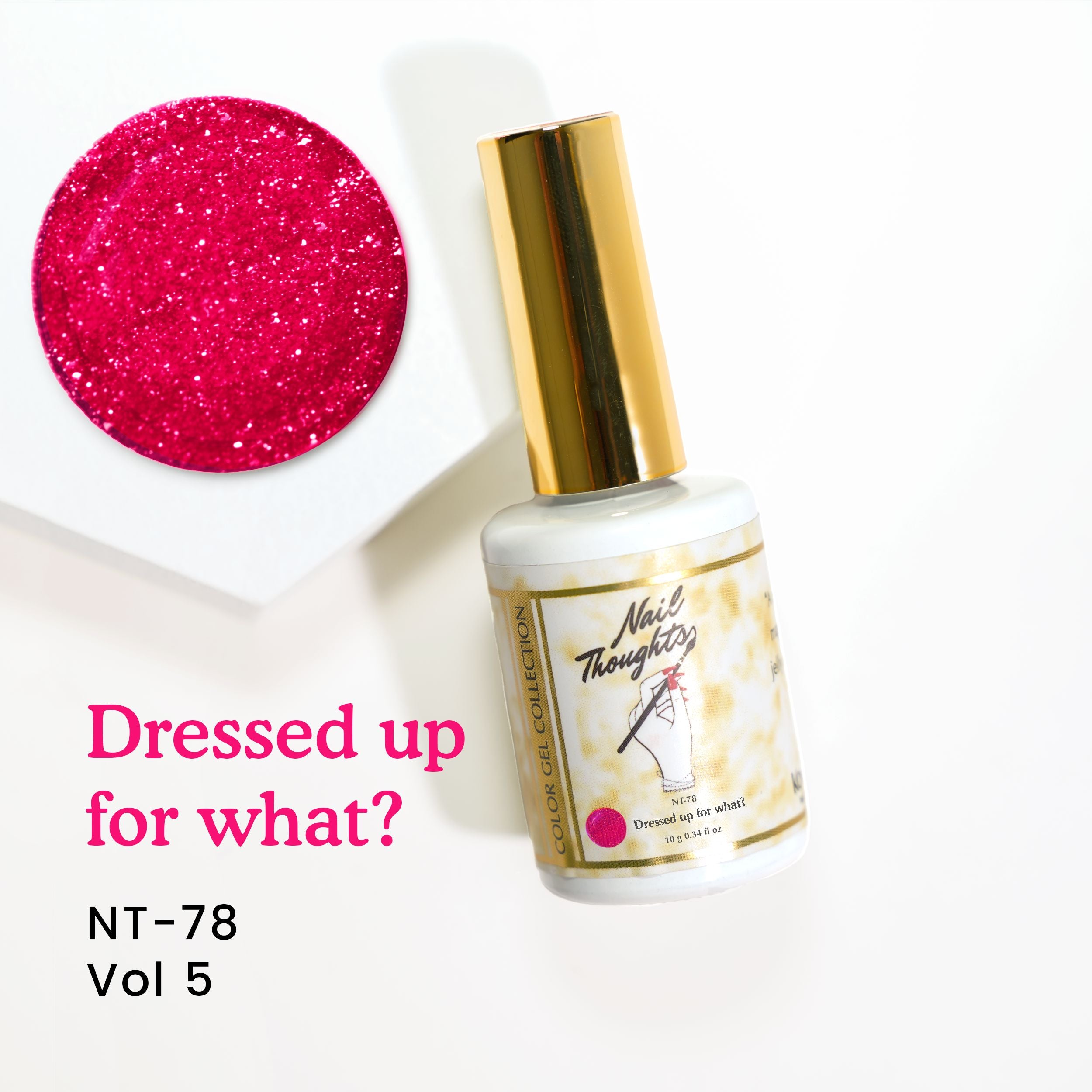 Nail Thoughts NT 78 Gel Polish - Long Lasting Nail Lacquer for Manicures & Pedicures | Perfect for Special Occasions, Weddings & Date Nights