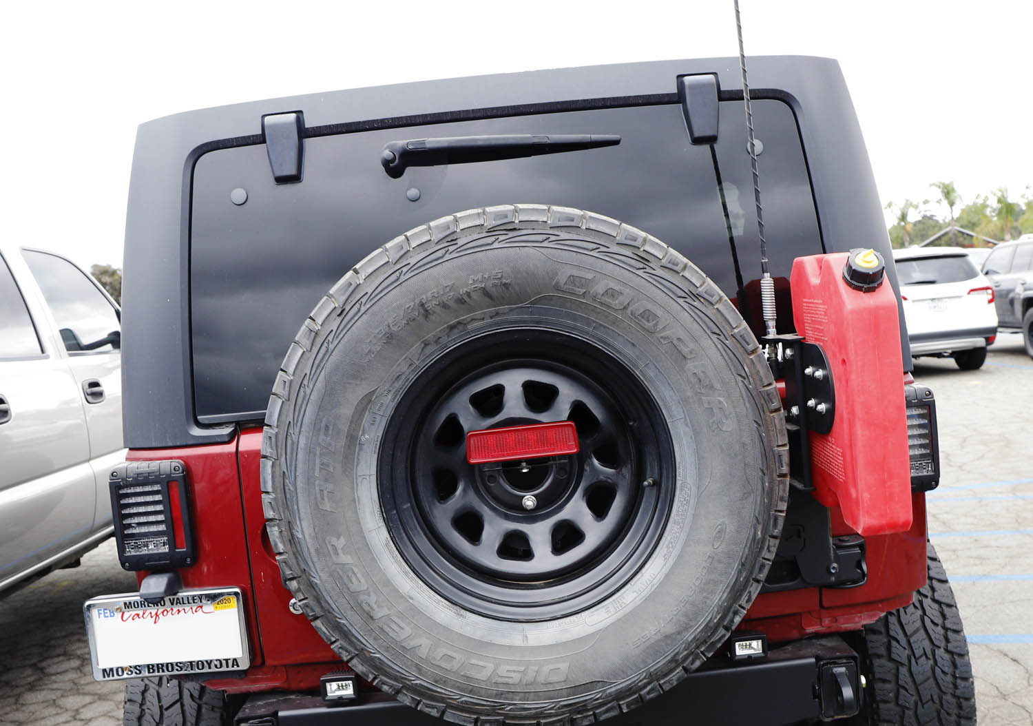Jeep Wrangler JK 3rd Brake Light Relocation Bracket for 2007-2017 Models - Spare Tire Mounting Kit for Improved Visibility & Safety | Perfect for Off-Roading & Tailgate Accessories