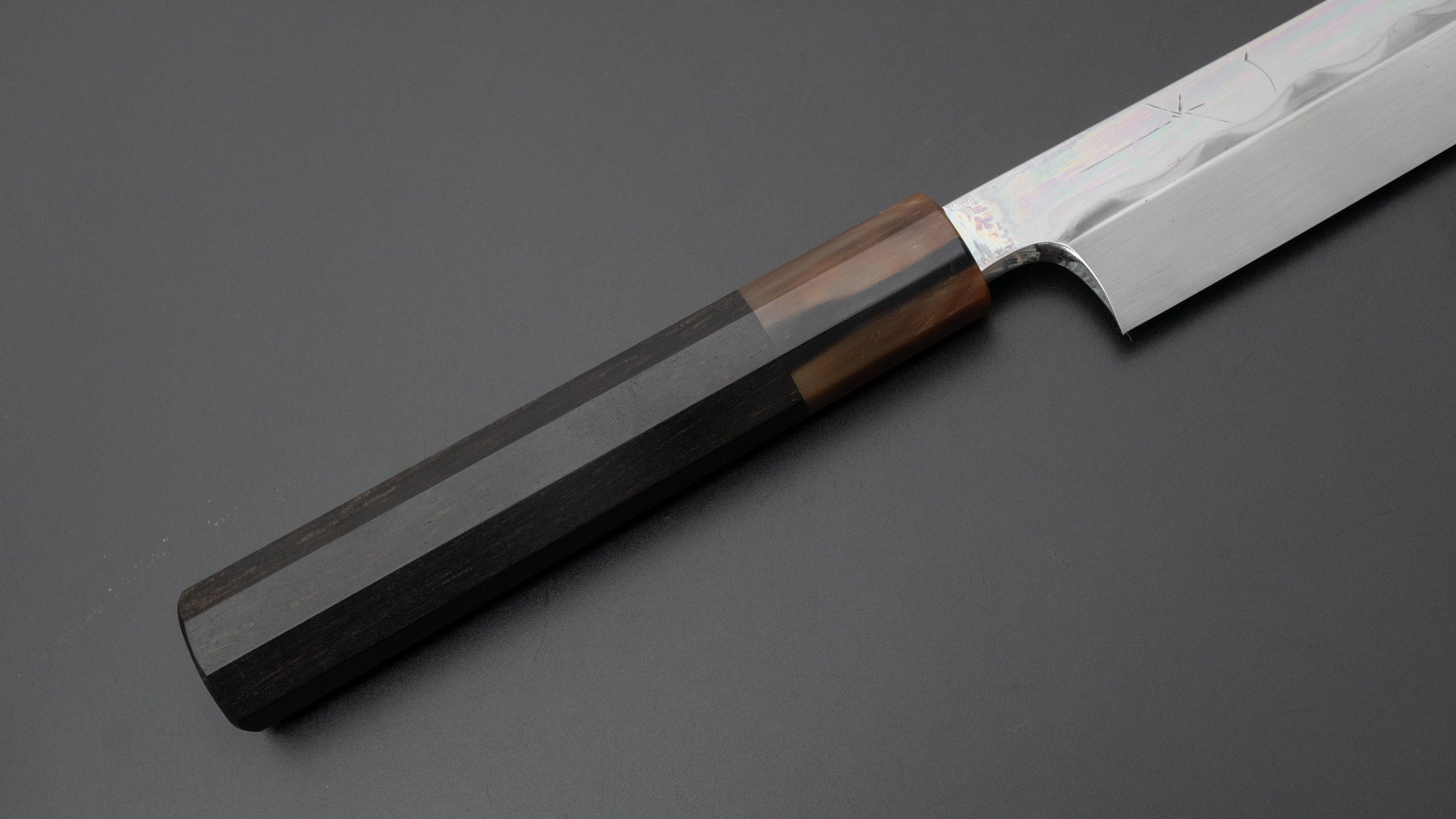 Hitohira Togashi White #1 Notaremon Mizu Honyaki Yanagi Sakimaru 300mm Sushi Knife with Taihei Makassar Ebony Handle & Saya - Premium Japanese Chef Knife for Sushi, Sashimi & Fish Preparation