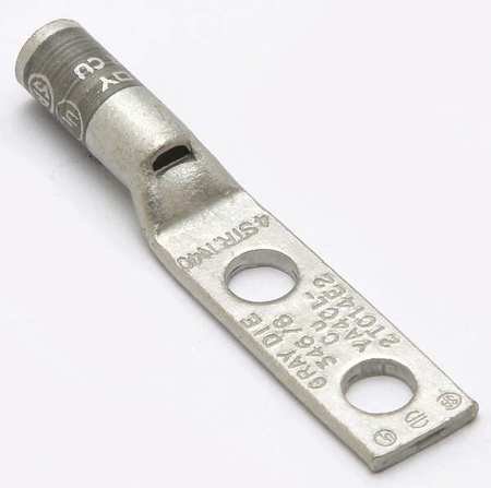 4 AWG Two Hole Lug Compression Connector - Pack of 6 for Electrical Wiring & Automotive Applications