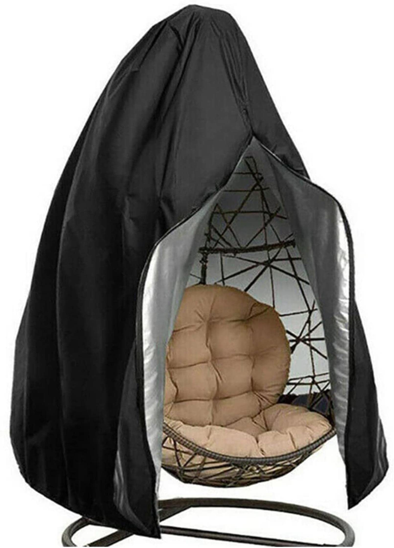 **Waterproof Patio Chair Cover for Outdoor Furniture - Heavy Duty Oxford Fabric Swing Chair Protector - 190x115cm Gray Rain Cover for Garden, Patio, Egg Chairs - Perfect for All-Weather Protection & Long-Lasting Use**