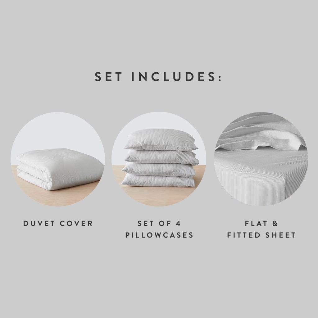 Organic Cotton Bedding Set - Soft & Breathable Resort Style Sheet, Duvet Cover & Pillowcase - Perfect for Luxury Hotels, Vacation Homes & Cozy Bedrooms