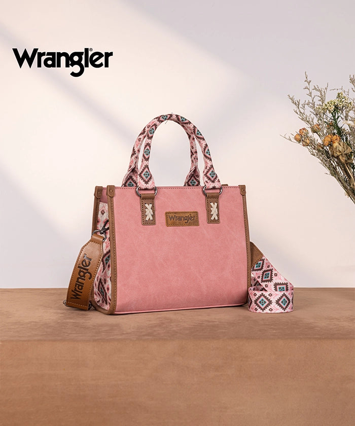 Wrangler Aztec Print Tote Bag for Women - Stylish & Durable Cotton Shoulder Bag - Perfect for Shopping, Beach, Work & Travel