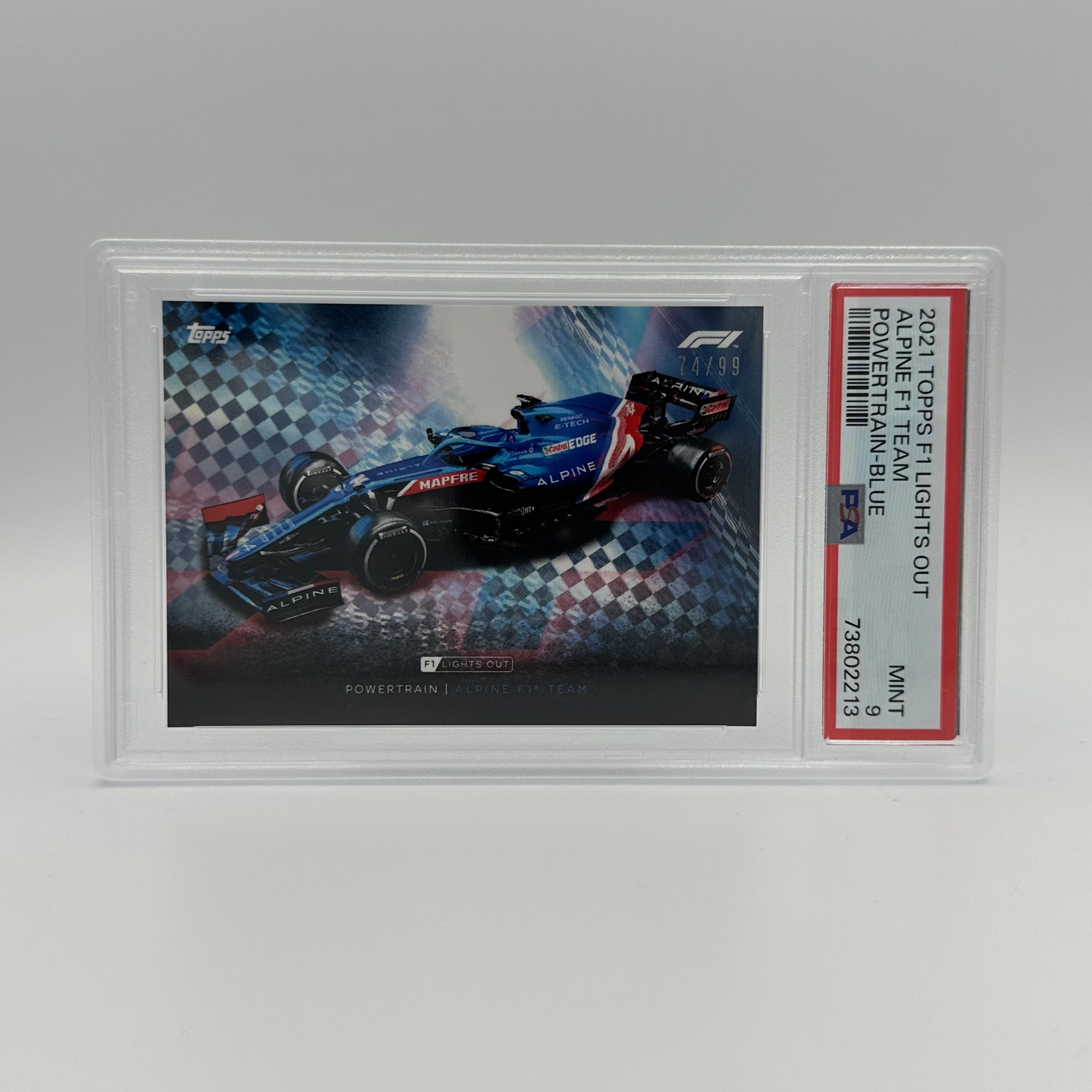 PSA 9 Graded 74/99 ALPINE F1 Team Power Train Blue Racing Card - Perfect for F1 Collectors, Sports Memorabilia Displays & Racing Enthusiast Gifts