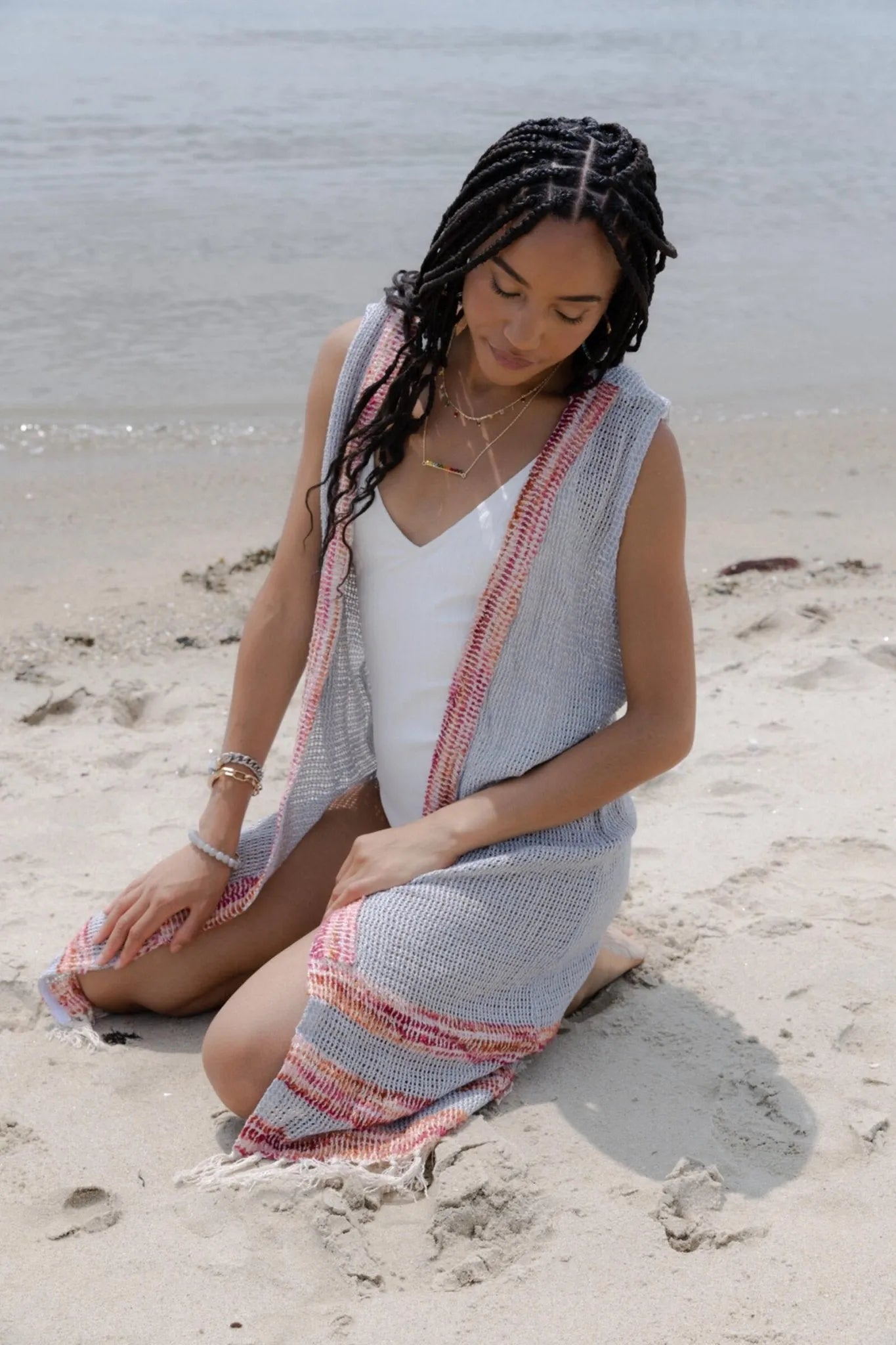 Stylish Fringe Water Vest for Women - Trendy Swim Cover Up for Beach, Pool & Summer Outings