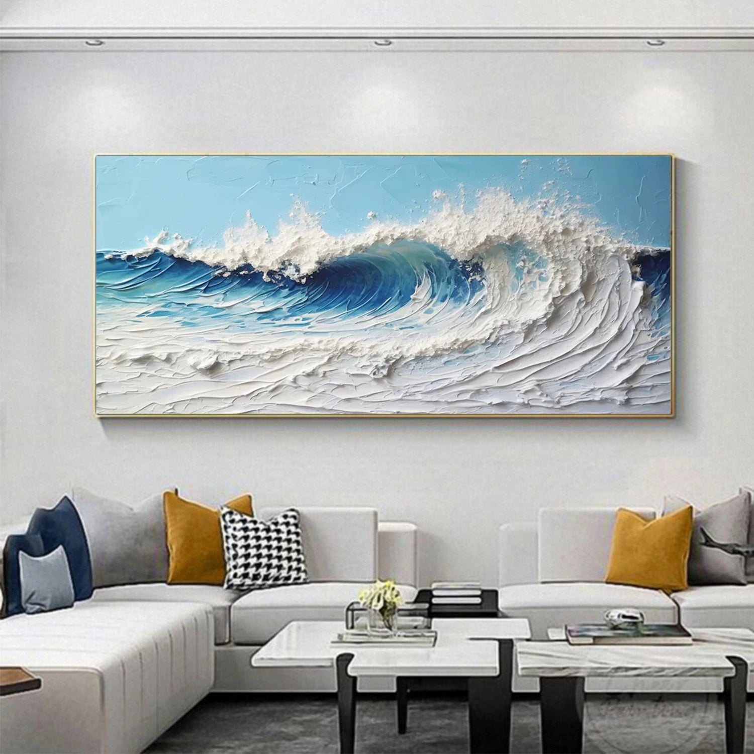 Ocean and Sky Painting #OS 070 - Stunning Seascape Wall Art for Home & Office Decor - Perfect for Living Room, Bedroom or Beach House
