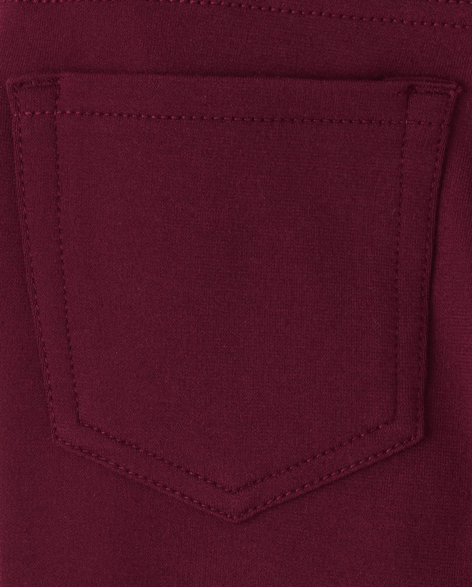Girls' Ponte Knit Jeggings - Comfy Pull-On Pants for Play & School