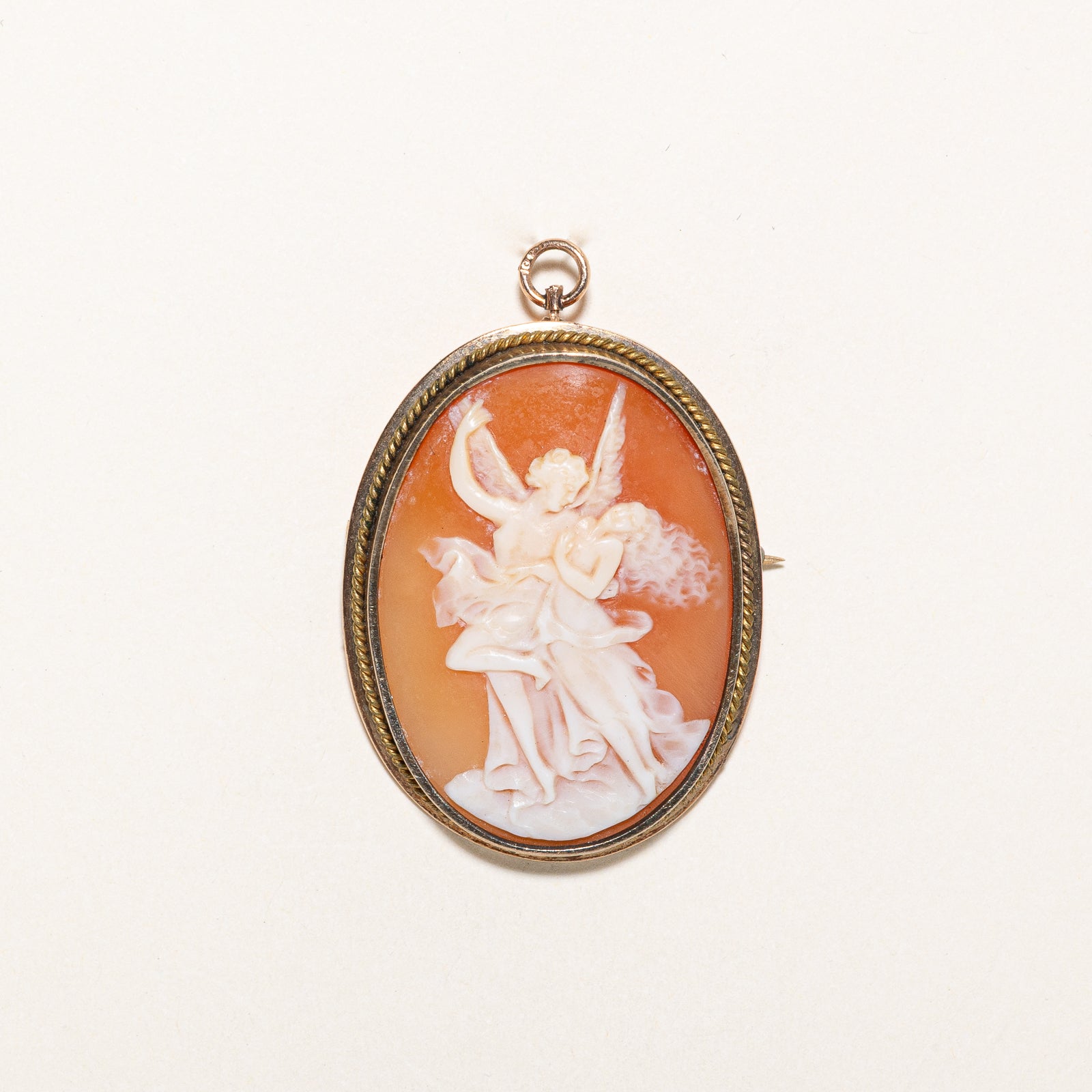 16.00ct Genuine Sea Shell Cameo Convertible Brooch & Pendant Necklace - Vintage Inspired Jewelry for Weddings, Anniversaries & Special Occasions