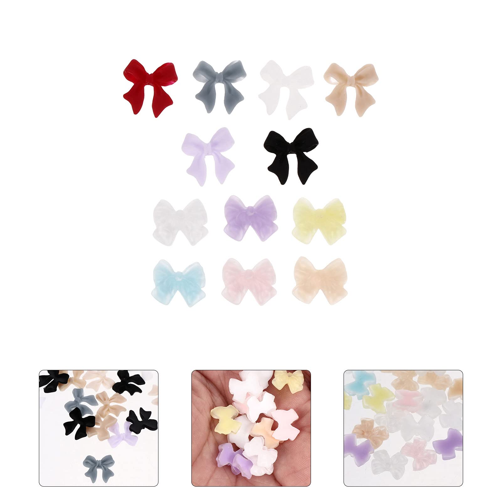 2 Pack DIY Nail Art Charms - Fake Nail Ornaments, Bowknot Embellishments & Manicure Accessories for Nail Decoration - Perfect for Home Manicures, Salon Nail Art & Party Nail Designs