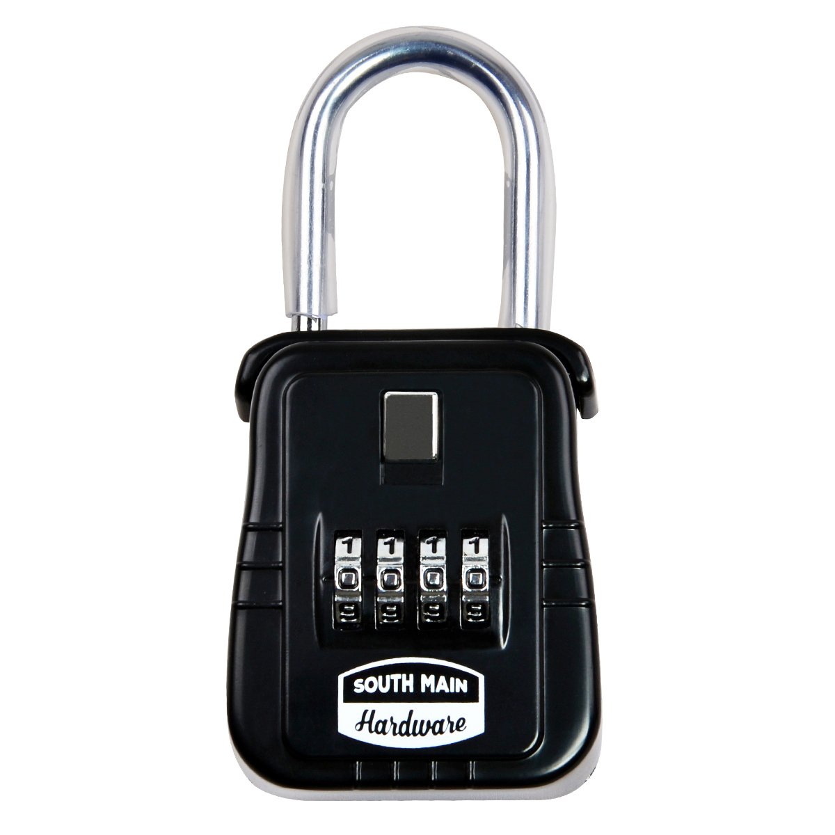 Secure Key Storage Box with Resettable Combination Lock - Black Shackle Mounted (1-Pack) | Perfect for Outdoor, Home & RV Key Organization