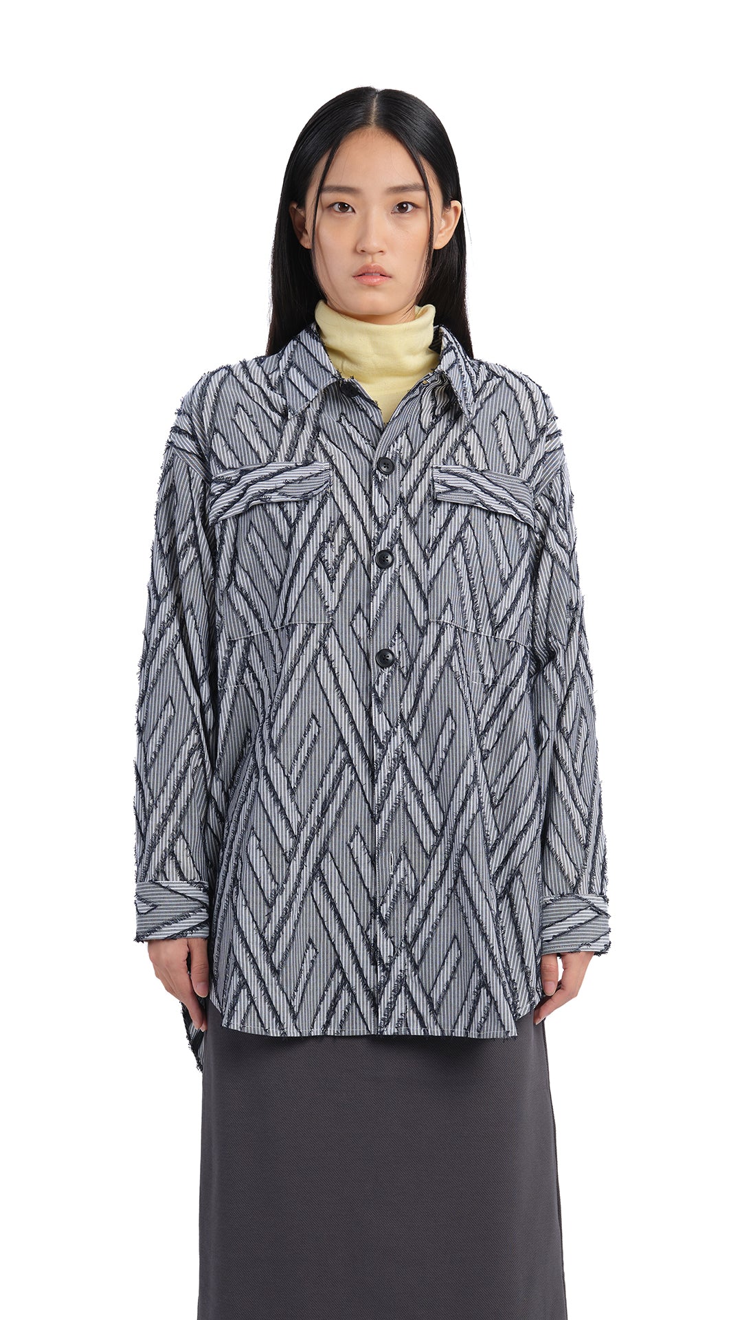 Stylish Dyed Cotton Cut Jacquard Shacket for Women | Trendy Overshirt for Fall & Winter | Perfect for Layering, Casual Outfits & Outdoor Adventures