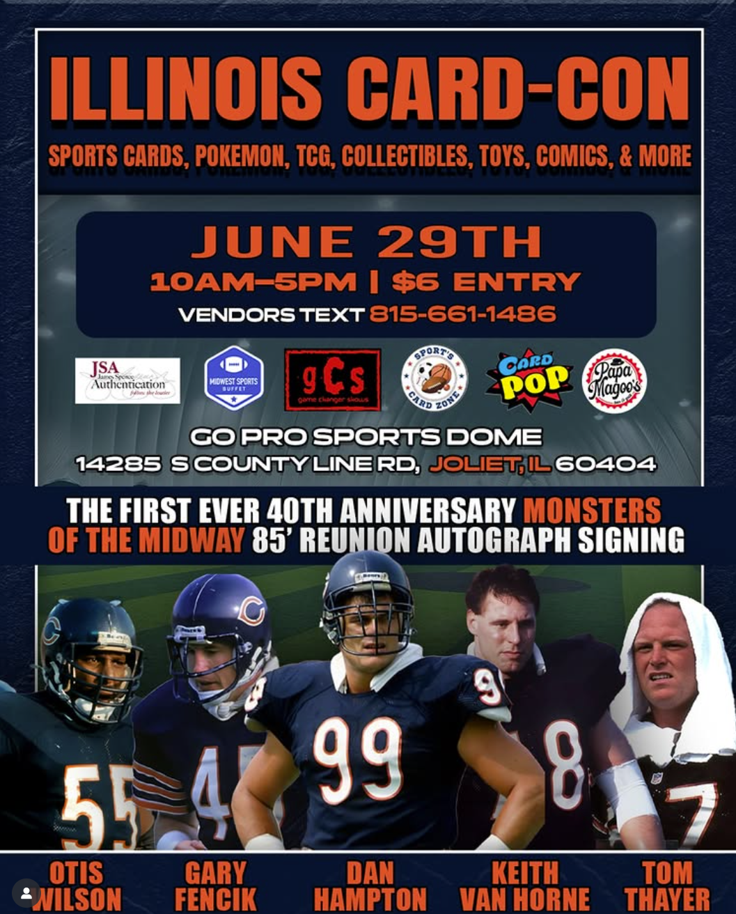 Monsters Of The Midway VIP Autograph Ticket - Collectible Memorabilia for Chicago Bears Fans - Perfect for Sports Collectors and Game Day Souvenirs