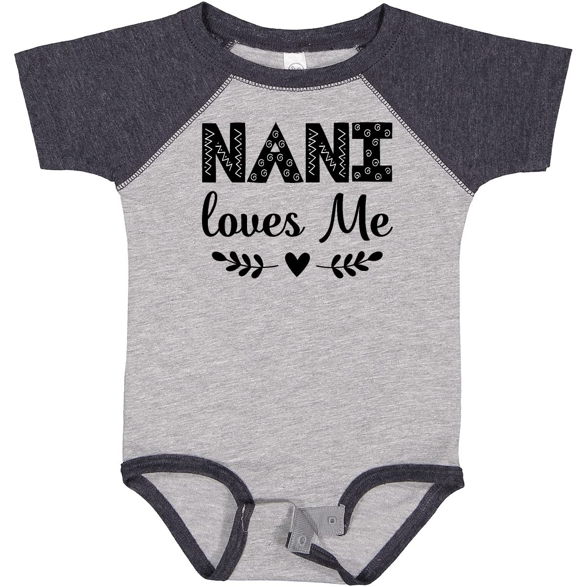 Inktastic Nani Loves Me Baby Bodysuit - Soft Cotton Onesie for Newborns & Infants - Perfect for Family Photos, Baby Showers & Everyday Wear