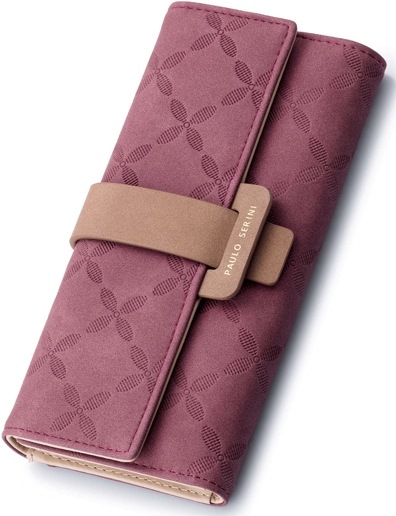 PAULO SERINI® Women's Vegan Leather Wallet with Coin Purse & Card Holder - 9 Card Slots, Wristlet Strap - Fashionable Bifold Wallet for Women (9 Colors) - Perfect Gift for Birthday, Mother's Day & Daily Use